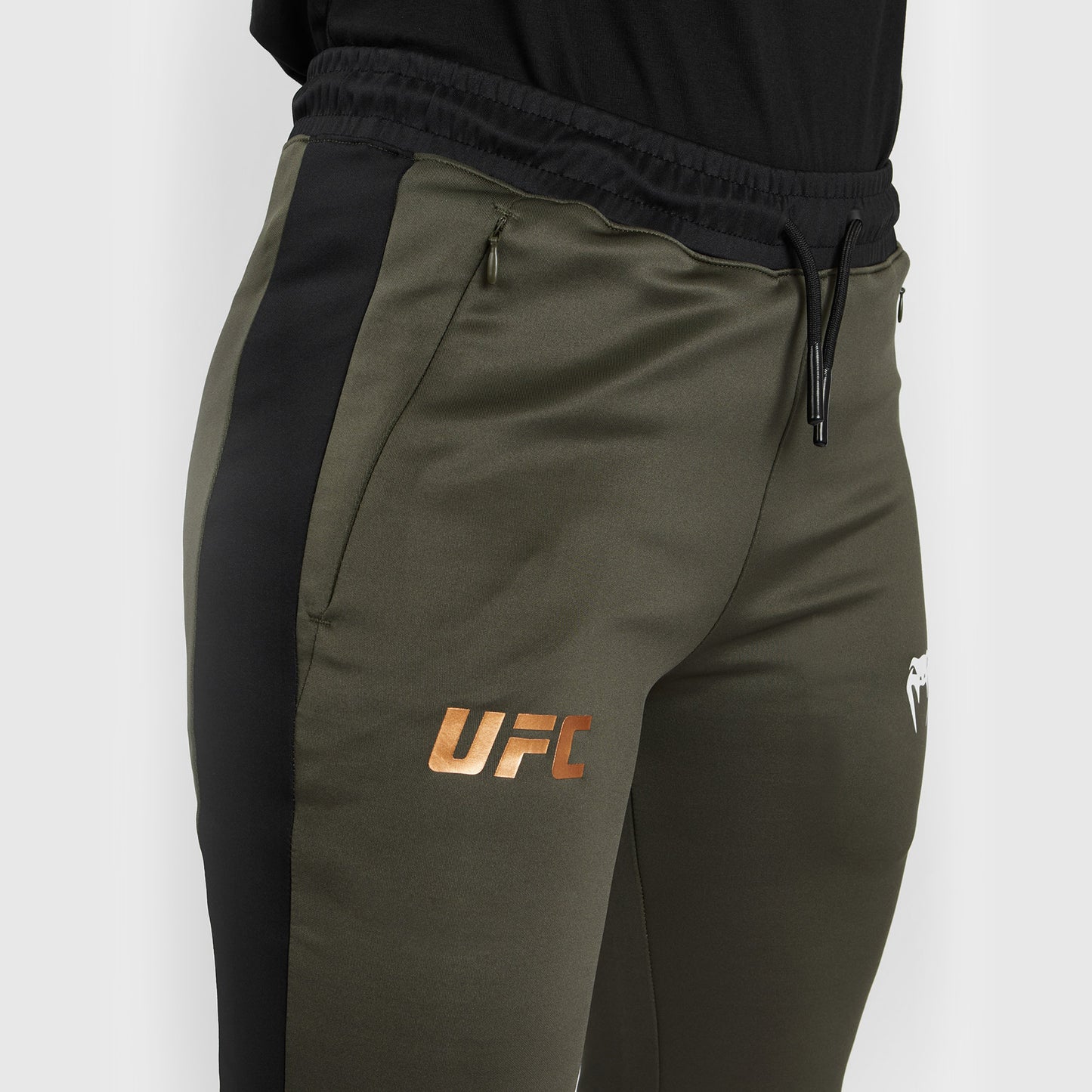 UFC Adrenaline by Venum Fight Week 여성용 퍼포먼스 조깅 팬츠 – 카키/브론즈