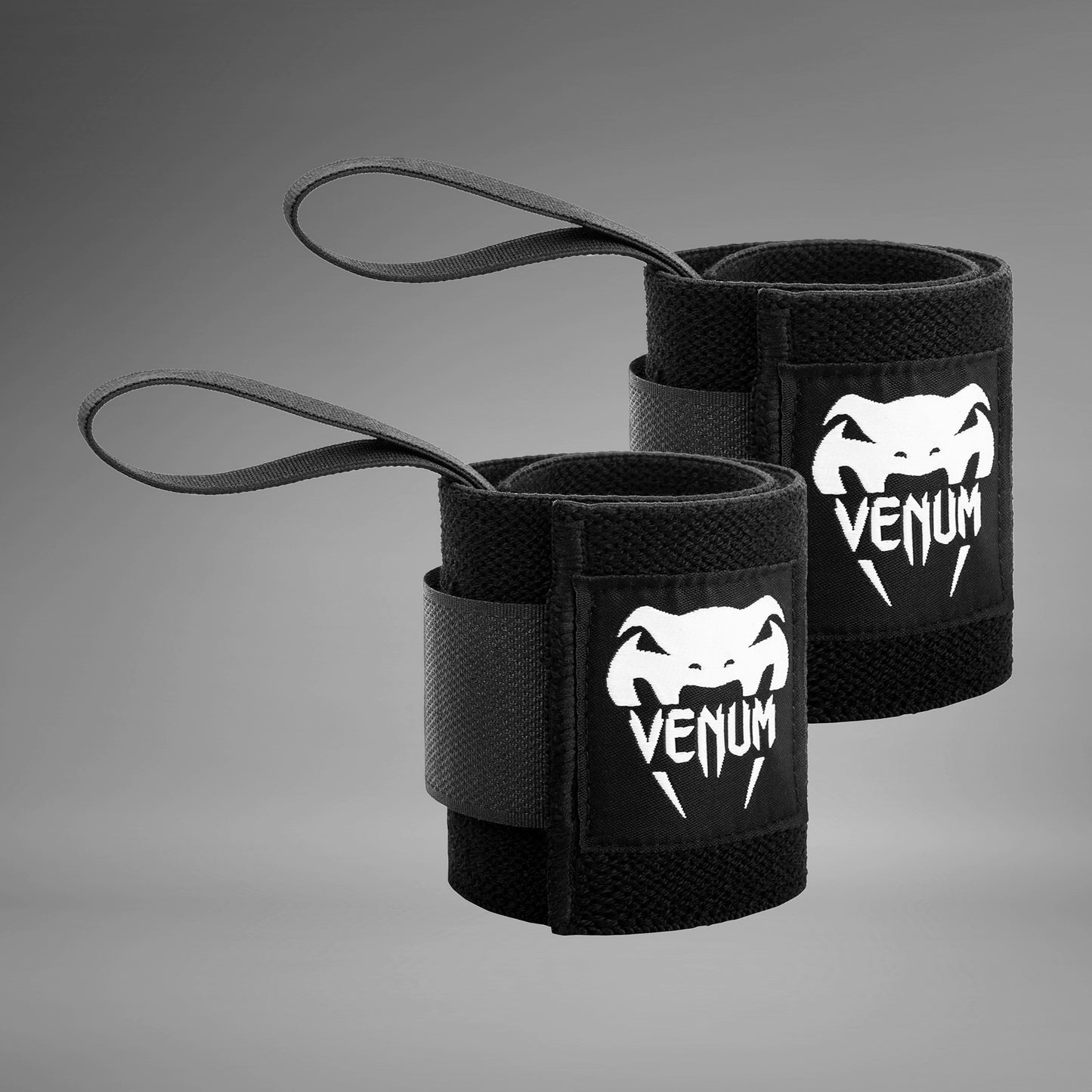 Venum Hyperlift 역도 손목 랩 - 블랙 (1쌍)