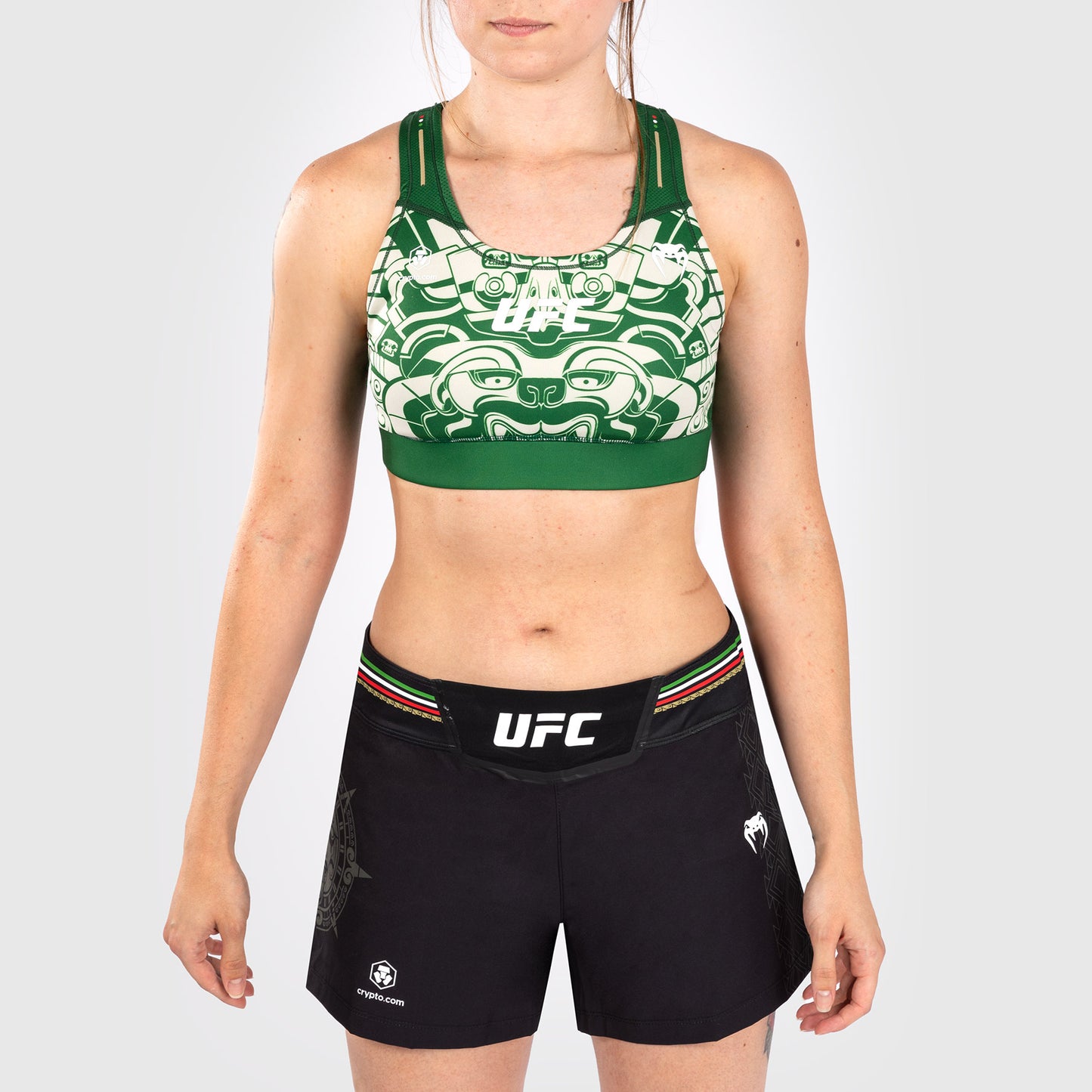 Noche UFC by Venum Authentic Fight Night 여성용 스포츠 브라 – 그린