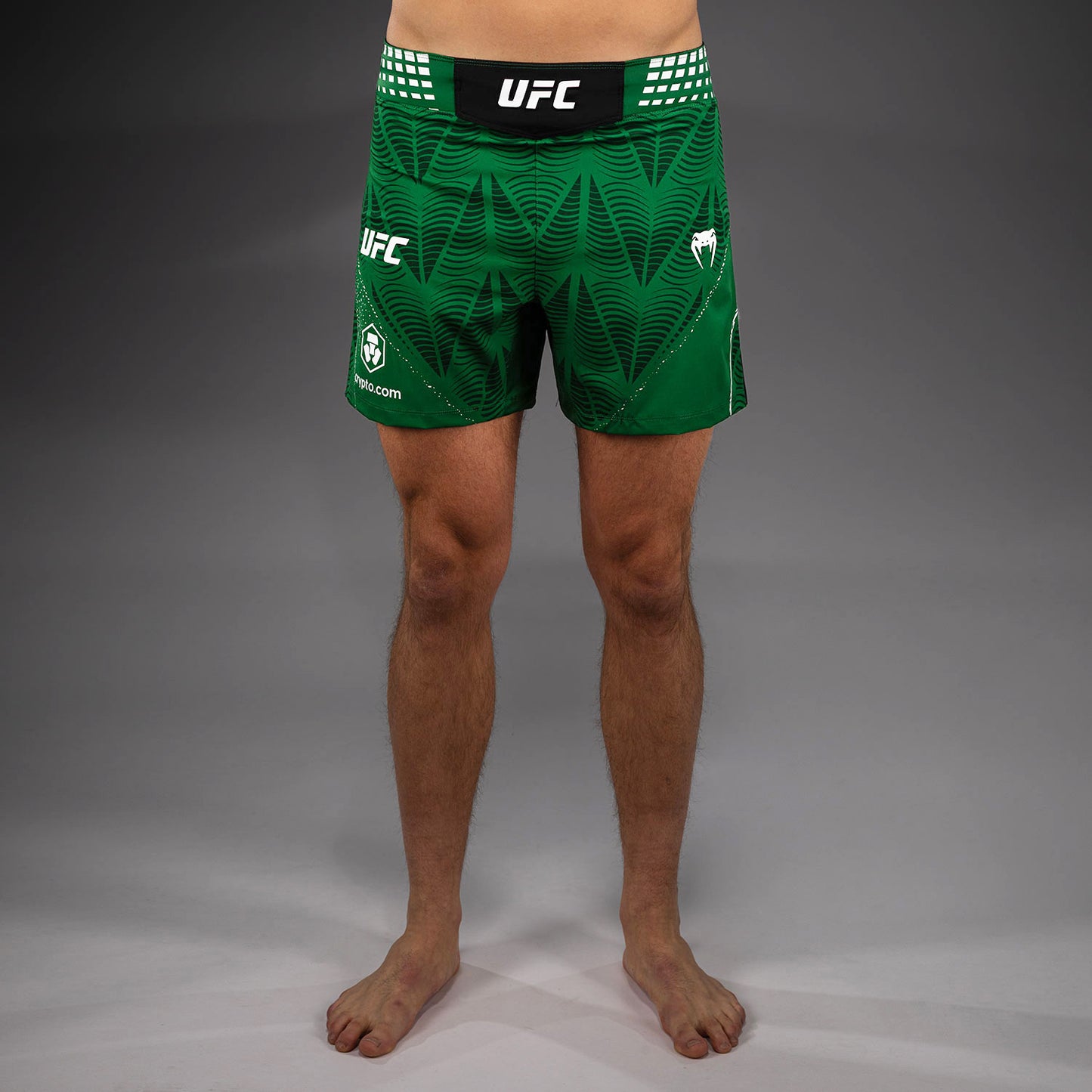 남성용 UFC Zenith by Venum 그린 어센틱 파이트 나이트 쇼츠 피트 파이트 쇼츠