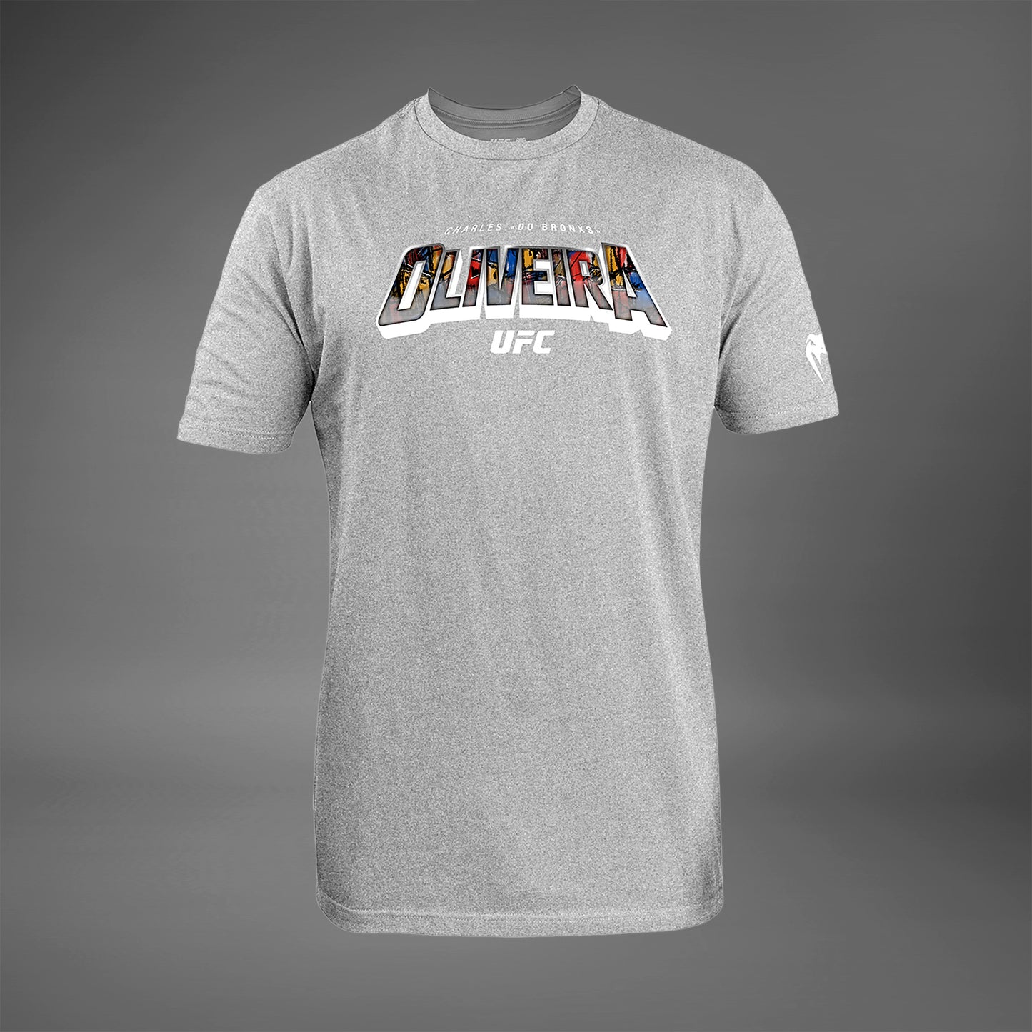 남성용 UFC Unrivaled by Venum 헤더 그레이 찰스 올리베이라 티셔츠