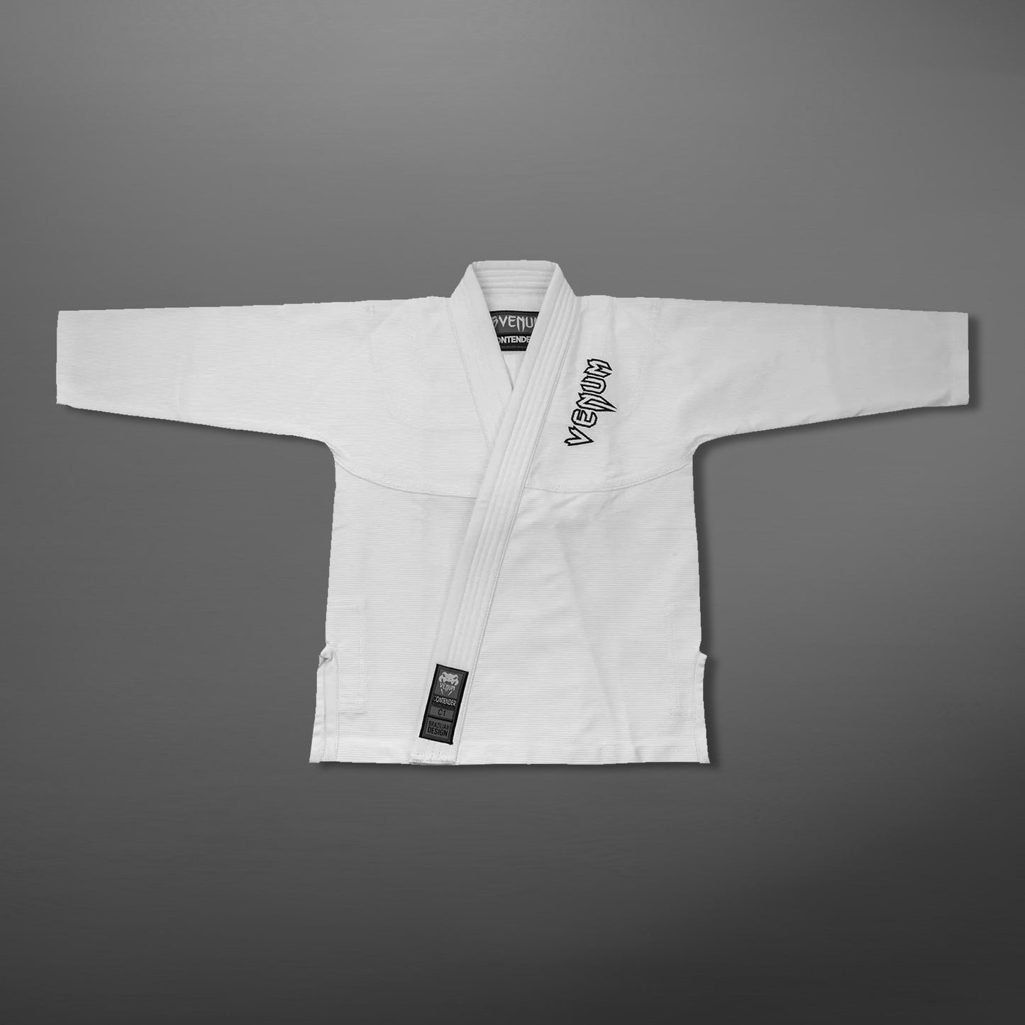 Venum Contender 키즈용 주짓수 도복 (화이트 벨트 포함) – 화이트