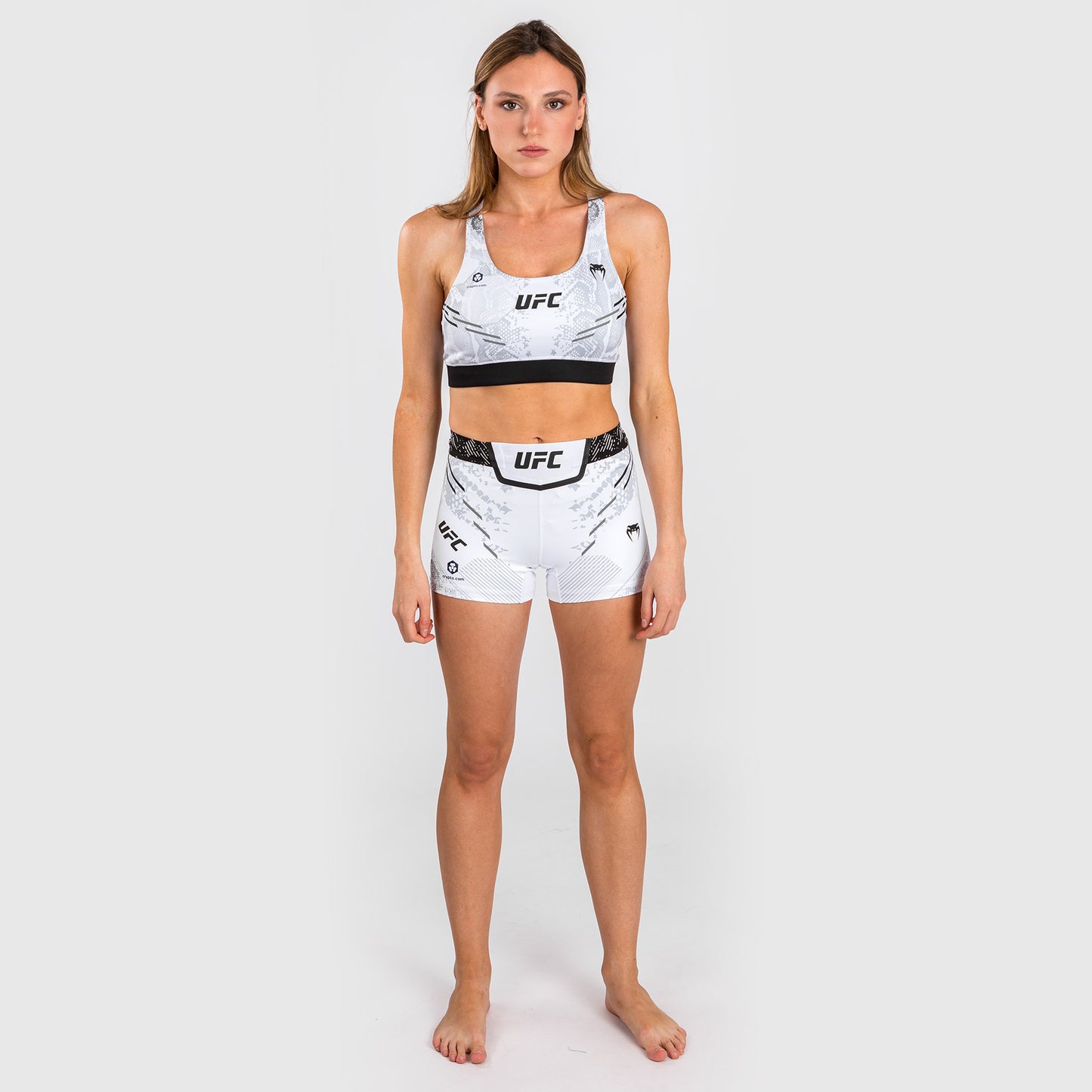 UFC Adrenaline by Venum Authentic Fight Night 여성용 스포츠 브라 – 화이트