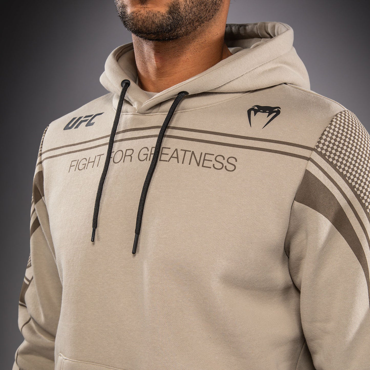 Venum UFC Unity by Venum Authentic Fight Week 남성 풀오버 후디 - 샌드
