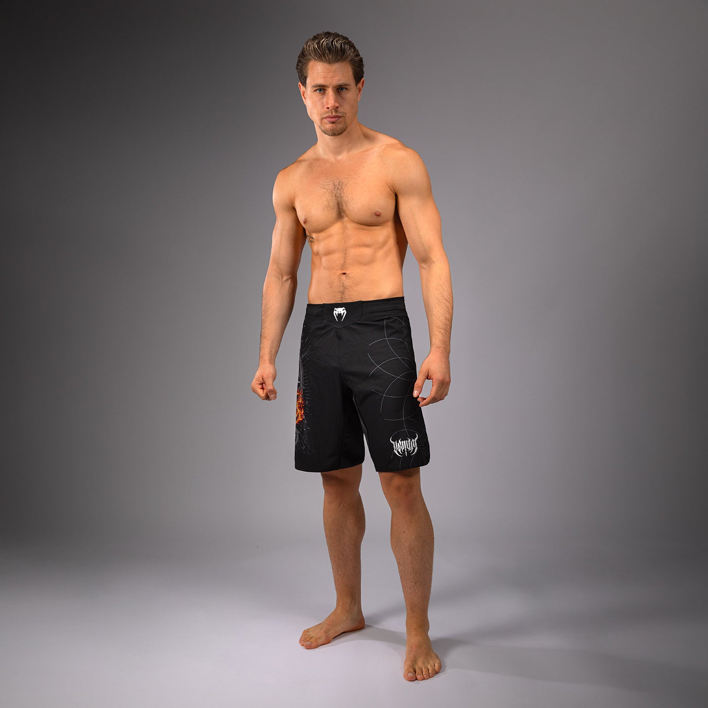 Venum Gladiator 5.0 남성용 파이트 쇼츠 – 블랙/실버