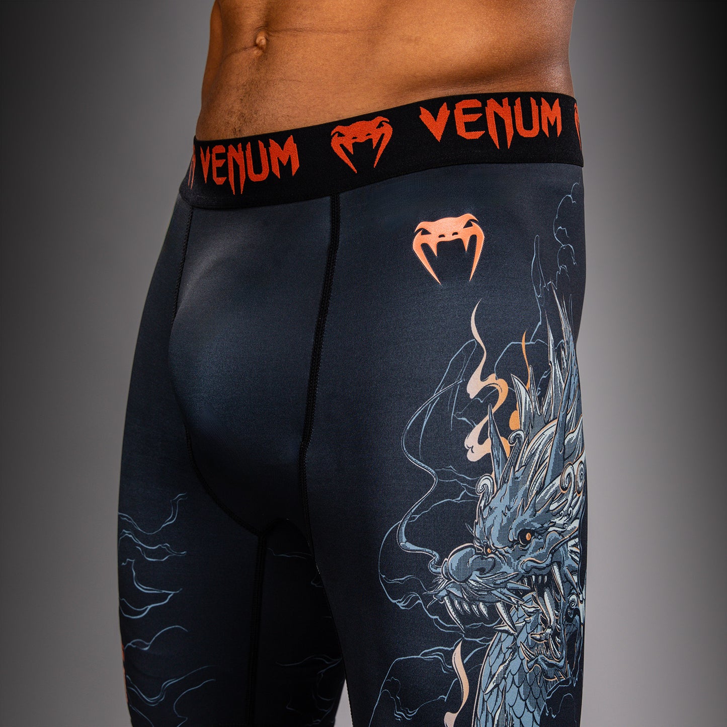 Venum Thunder Dragon 발리 투도 쇼츠 – 블랙/그레이/코퍼