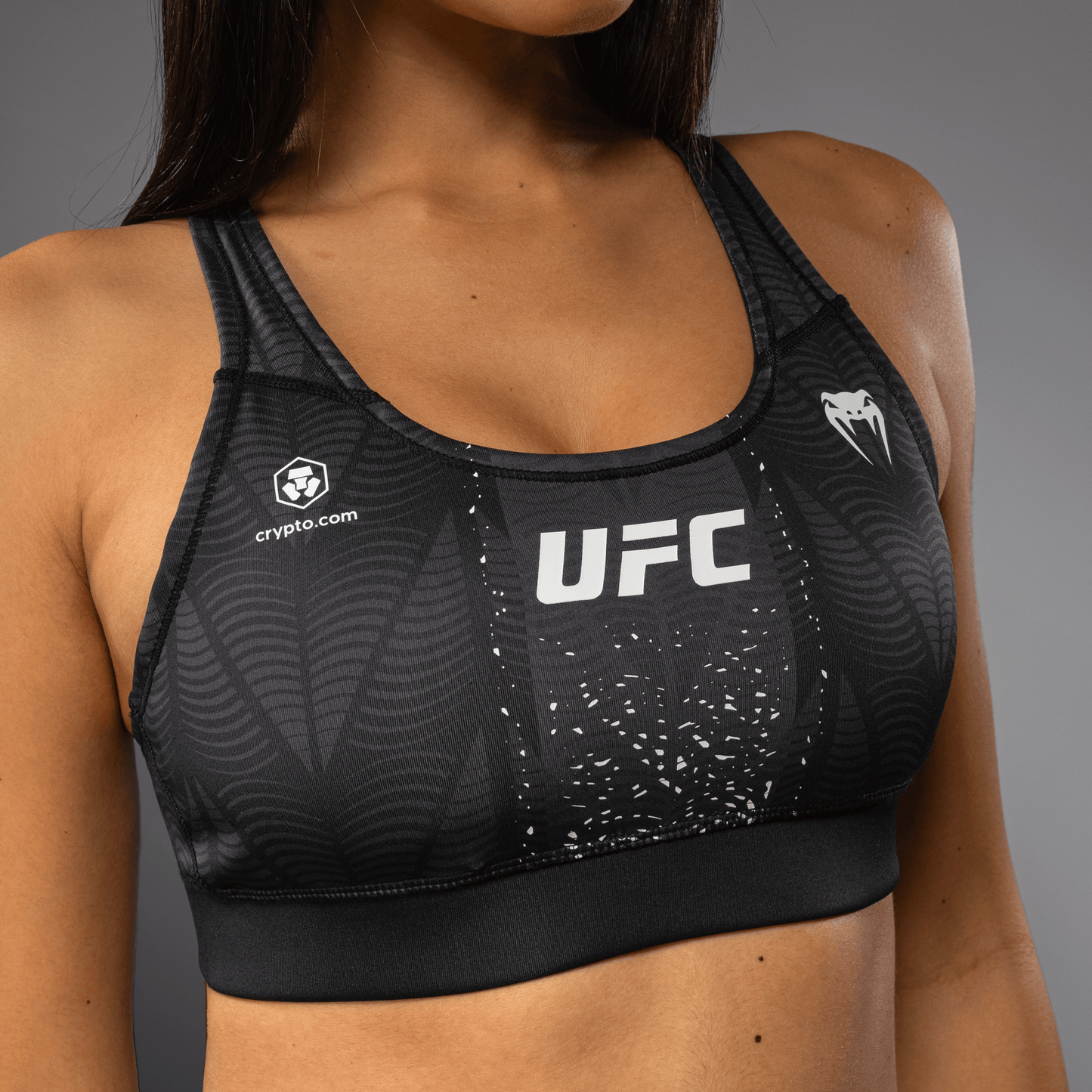 Women's UFC Zenith by Venum 블랙 오센틱 파이트 나이트 스포츠 브라