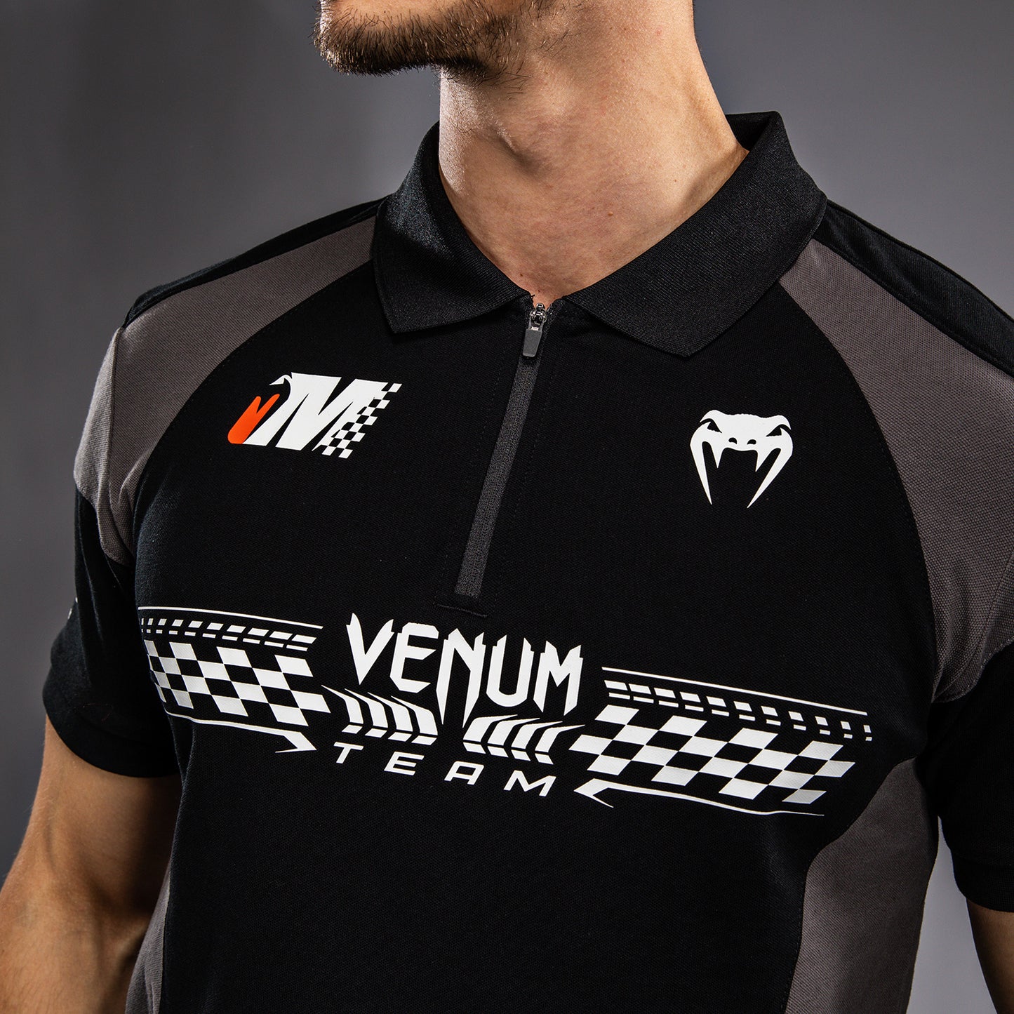 Venum Motorsport 코튼 폴로 – 딥 블랙