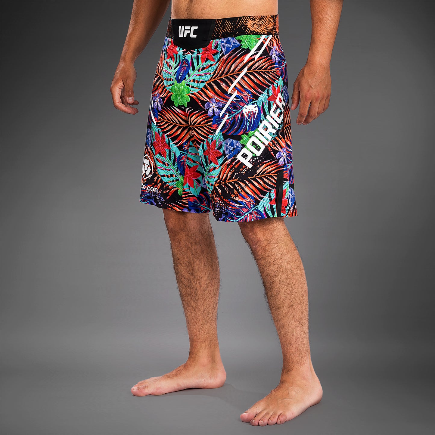Men's UFC Unrivaled by Venum 블루 Dustin Poirier 롱 핏 파이트 쇼츠