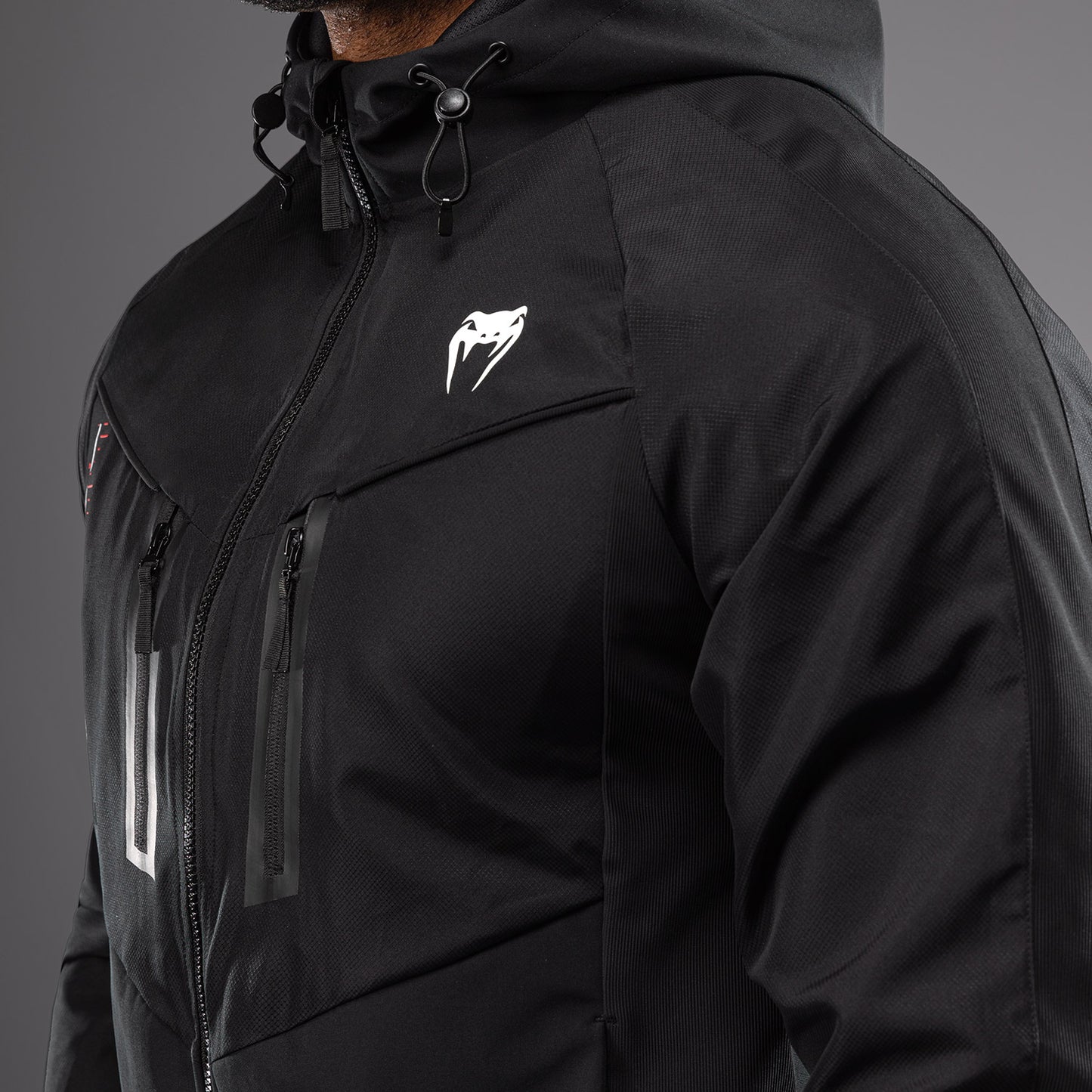 Venum Tactical XT 트랙 자켓 – 블랙/파이어 레드