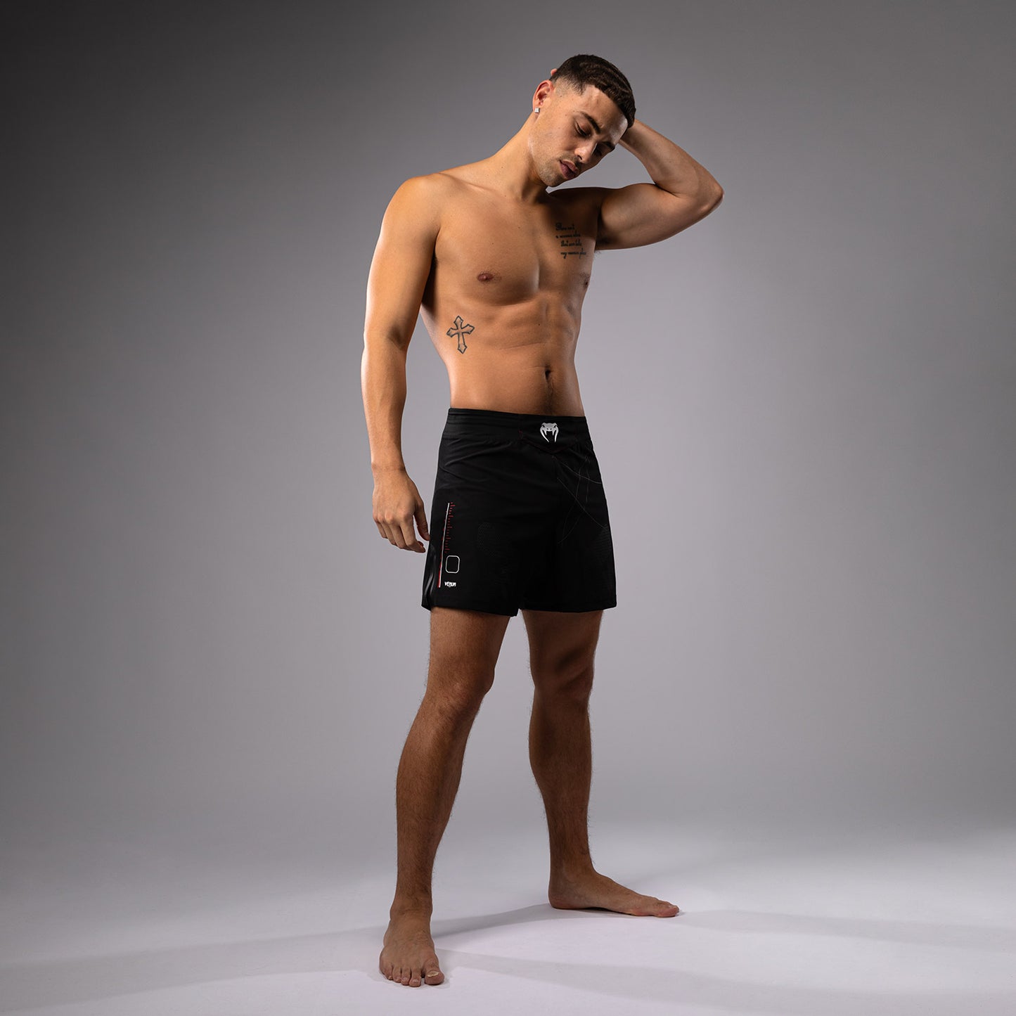 Venum Tactical XT 파이트 쇼츠 – 블랙/파이어 레드