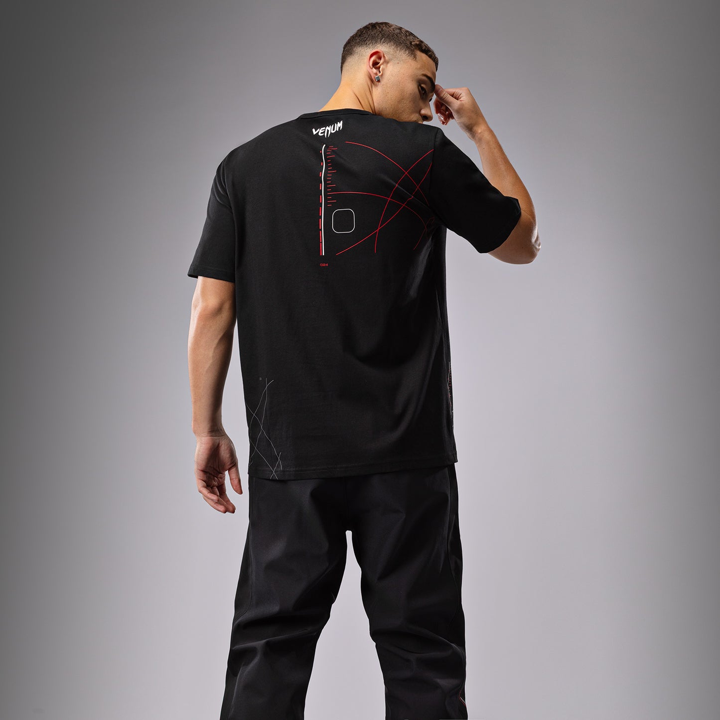 Venum Tactical XT 티셔츠 – 블랙/파이어 레드