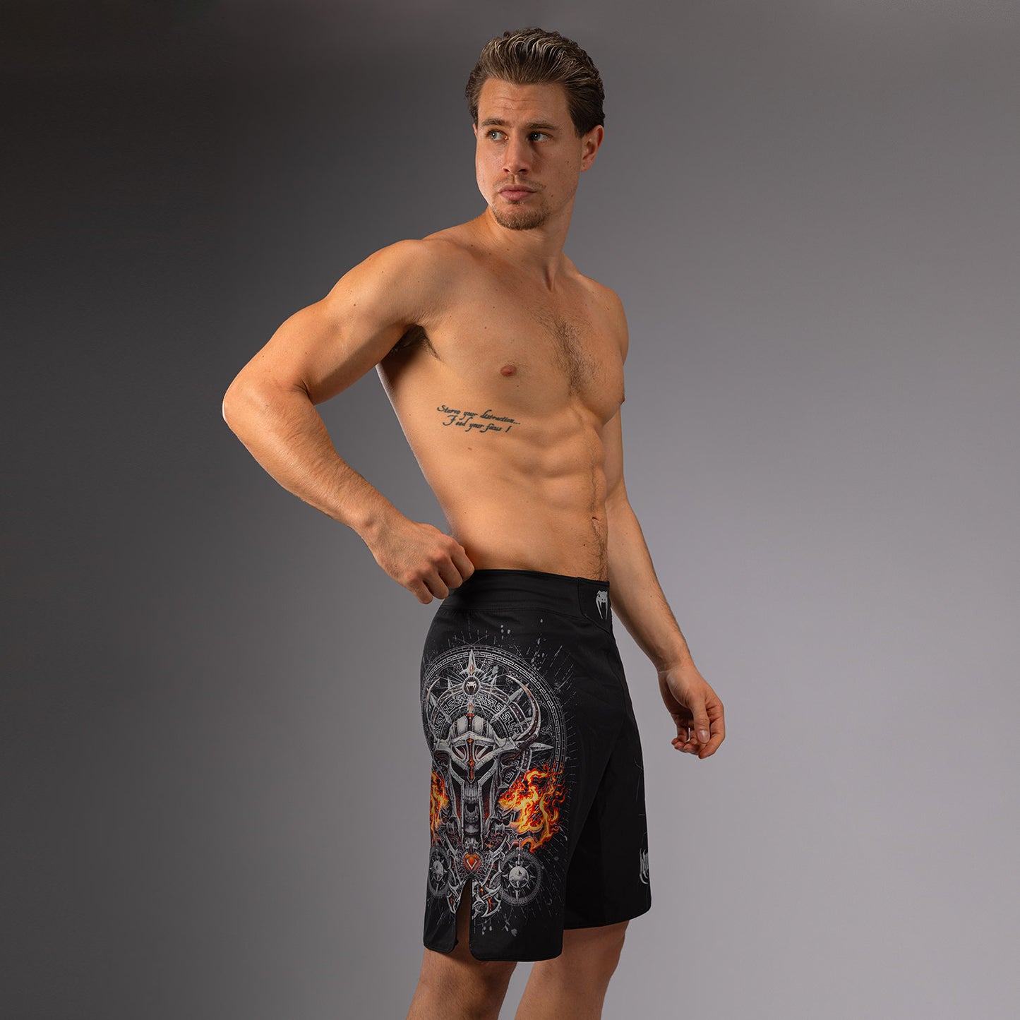 Venum Gladiator 5.0 남성용 파이트 쇼츠 – 블랙/실버