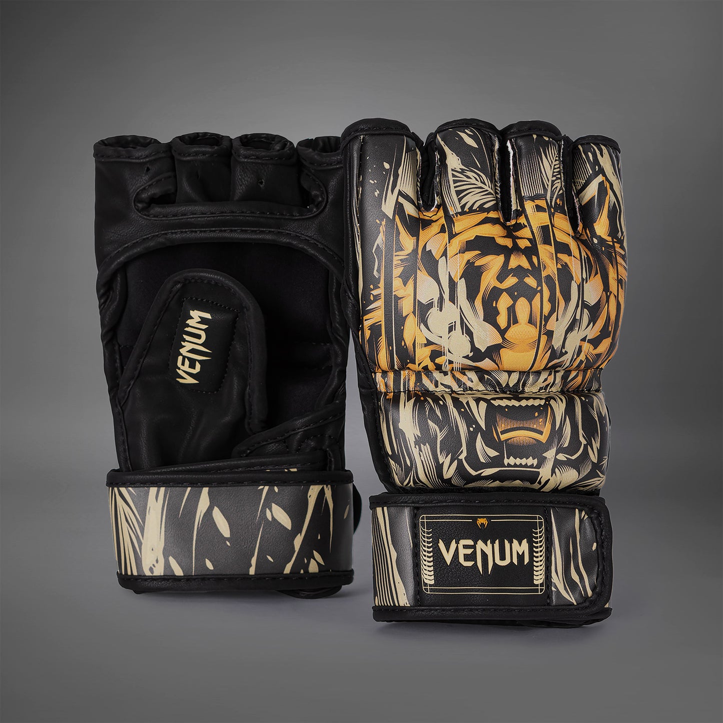 Venum Tiger MMA 글러브 – 블랙/네온 오렌지