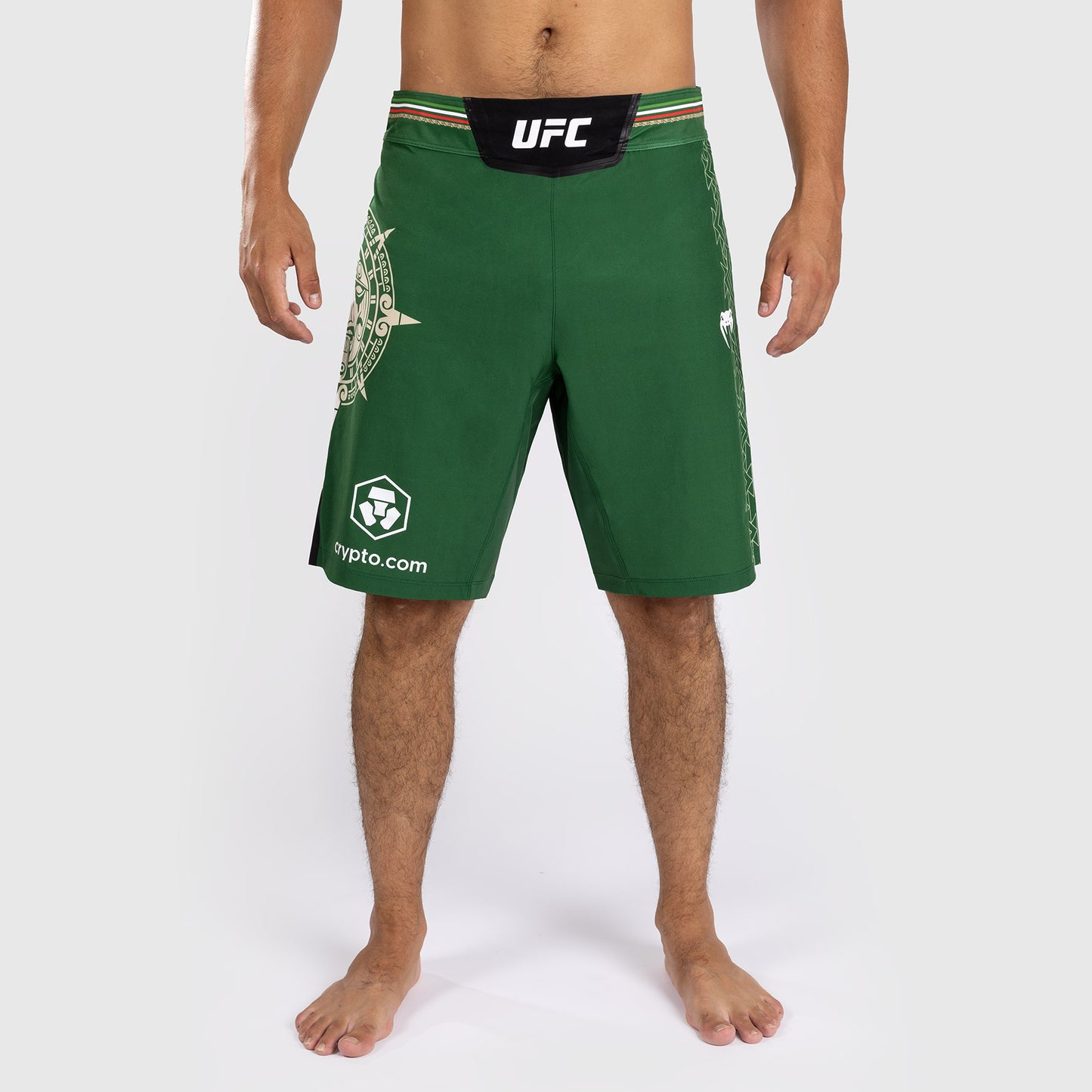 Noche UFC By Venum Authentic Fight Night 남성용 파이트 쇼츠 – 롱 핏 – 그린