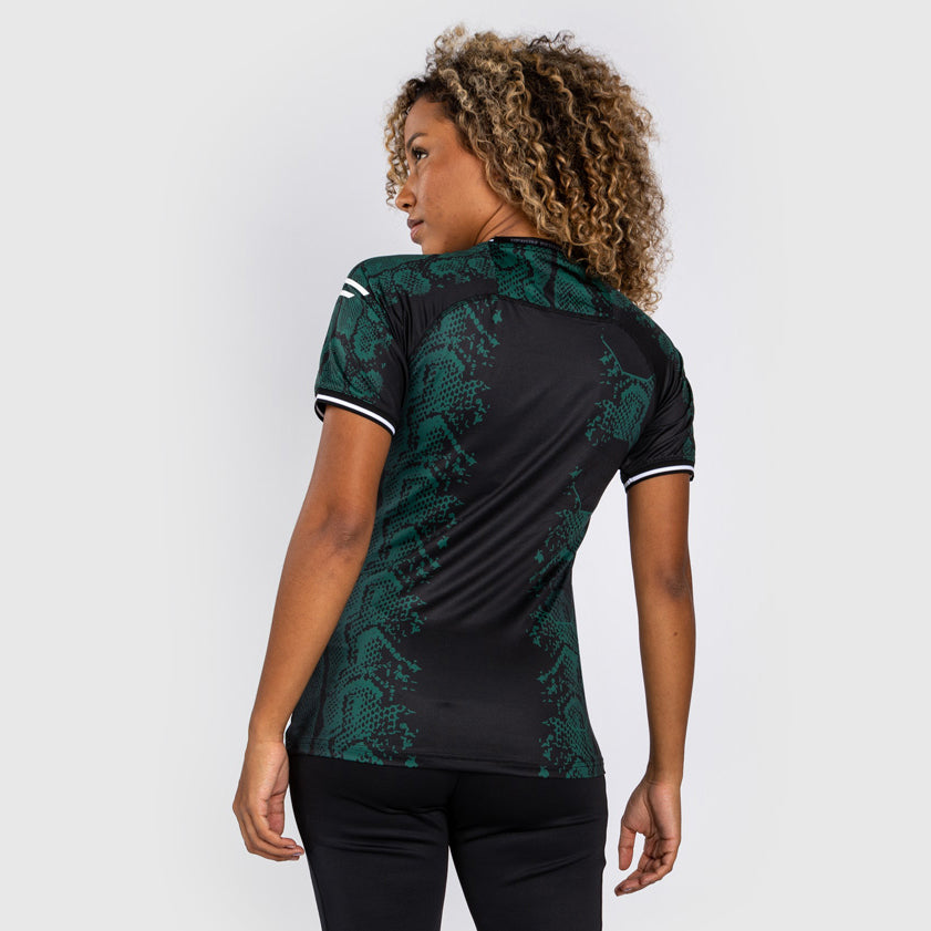 UFC Adrenaline by Venum Authentic Fight Night 여성 워크아웃 저지 – 에메랄드 에디션 – 그린/블랙