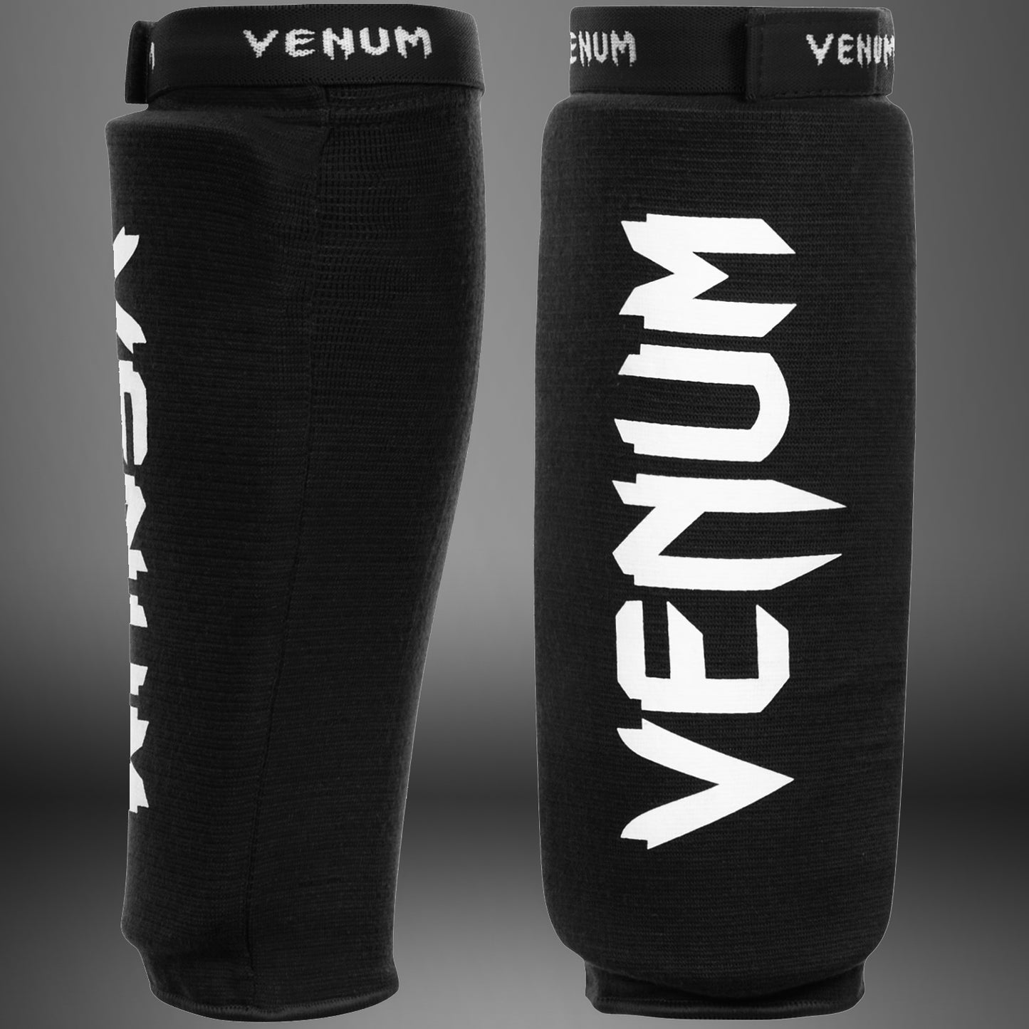 Venum Kontact 정강이 보호대 풋 없음 – 블랙