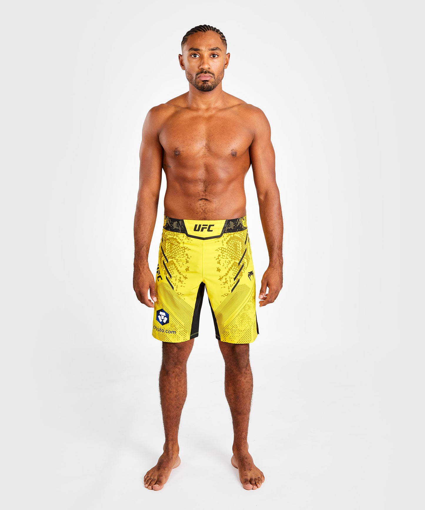 UFC Adrenaline by Venum Personalized Authentic Fight Night Men's Fight Short - Long Fit - Yellow