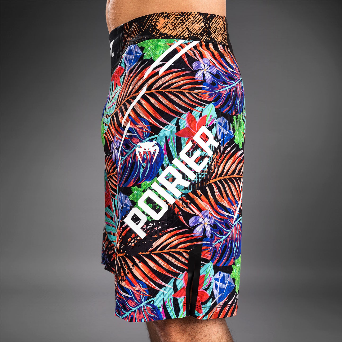 Men's UFC Unrivaled by Venum 블루 Dustin Poirier 롱 핏 파이트 쇼츠