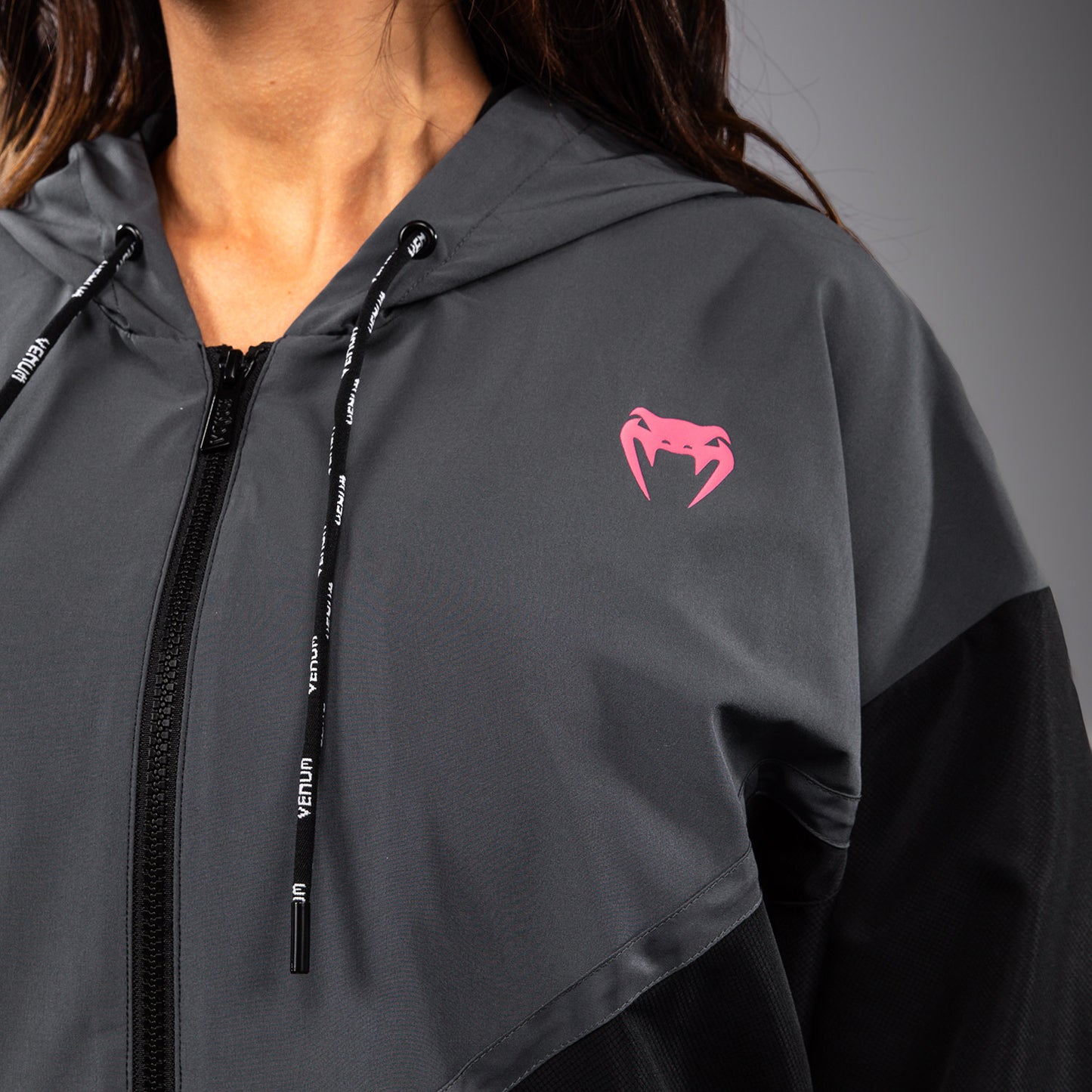 Venum Tactical XT 트랙 자켓 – 블랙/스톰 그레이