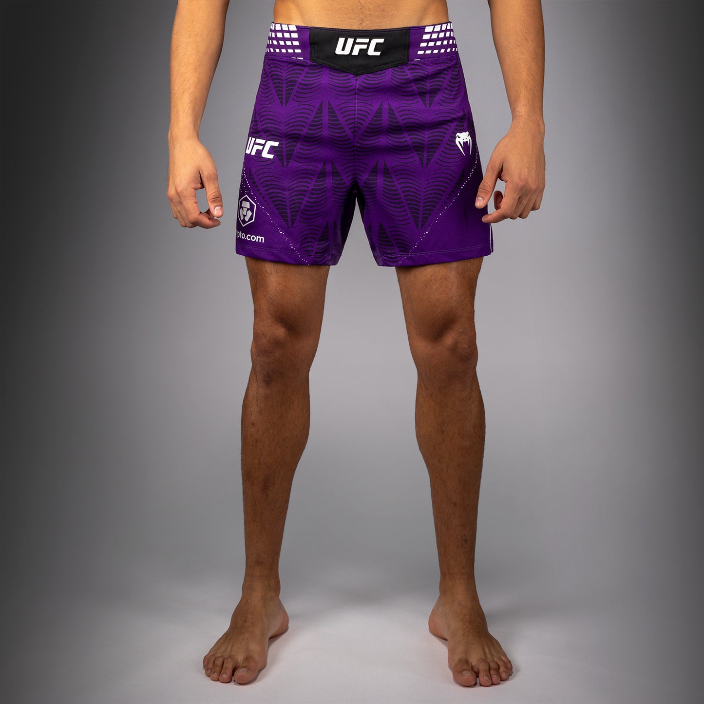 남성용 UFC Zenith by Venum 퍼플 어센틱 파이트 나이트 쇼츠 핏 파이트 쇼츠