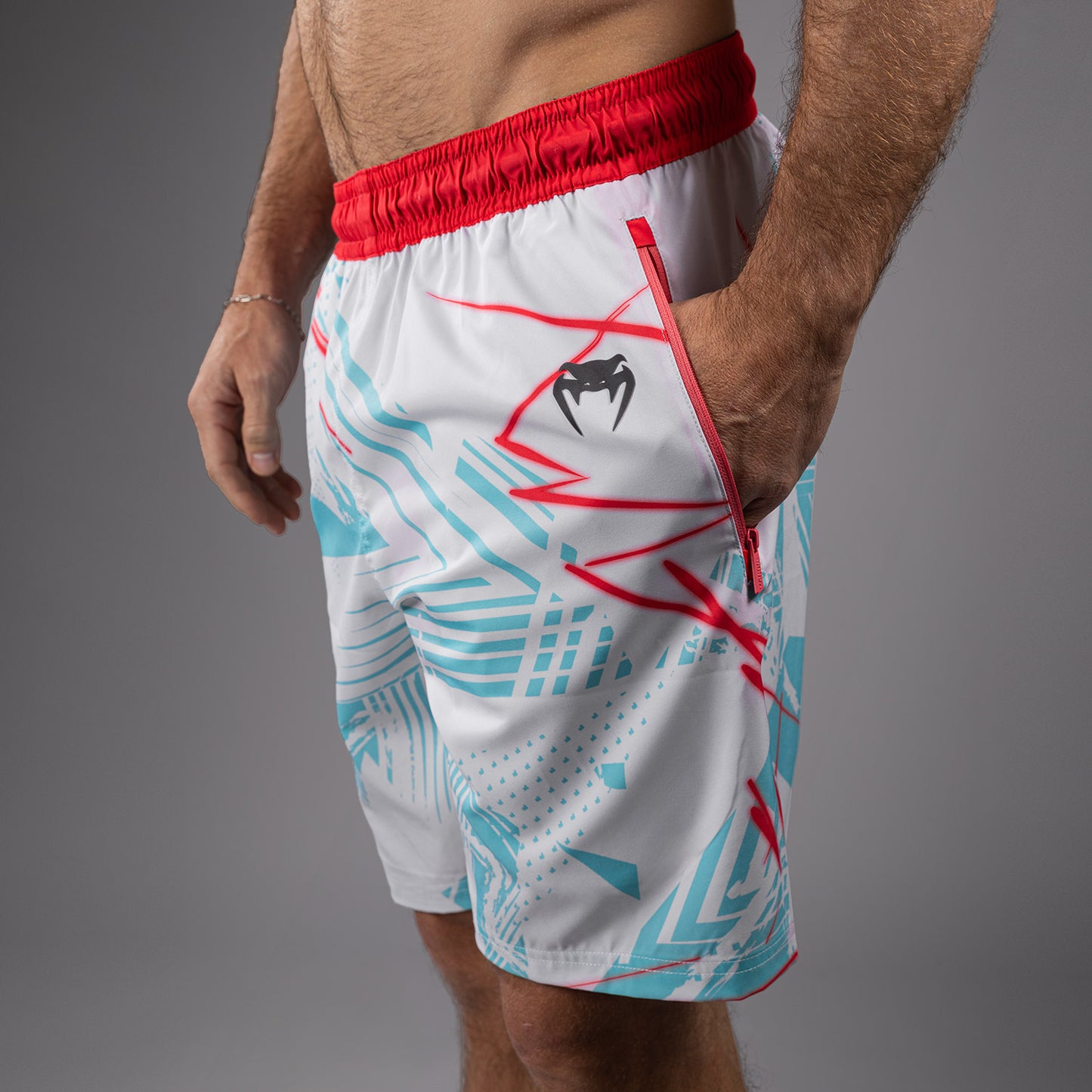 UFC Fusion By Venum Miami Edition 파이트 쇼츠 – 화이트 – 남성용