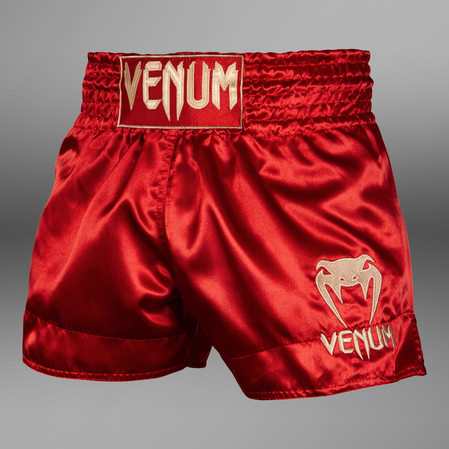 Venum Classic 무에타이 쇼츠 – 버건디/골드