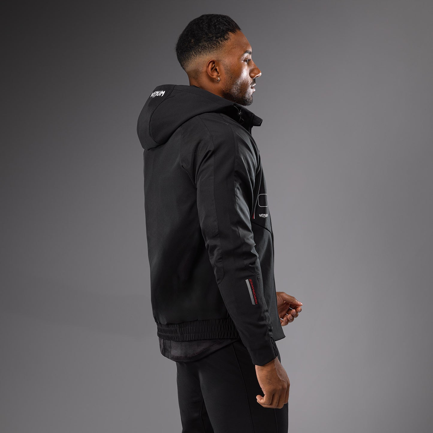 Venum Tactical XT 트랙 자켓 – 블랙/파이어 레드
