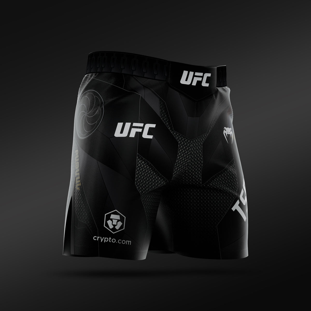UFC Adrenaline Unrivaled by Venum 남성 파이트 쇼츠 숏 핏 아르만 차루키안 - 블랙