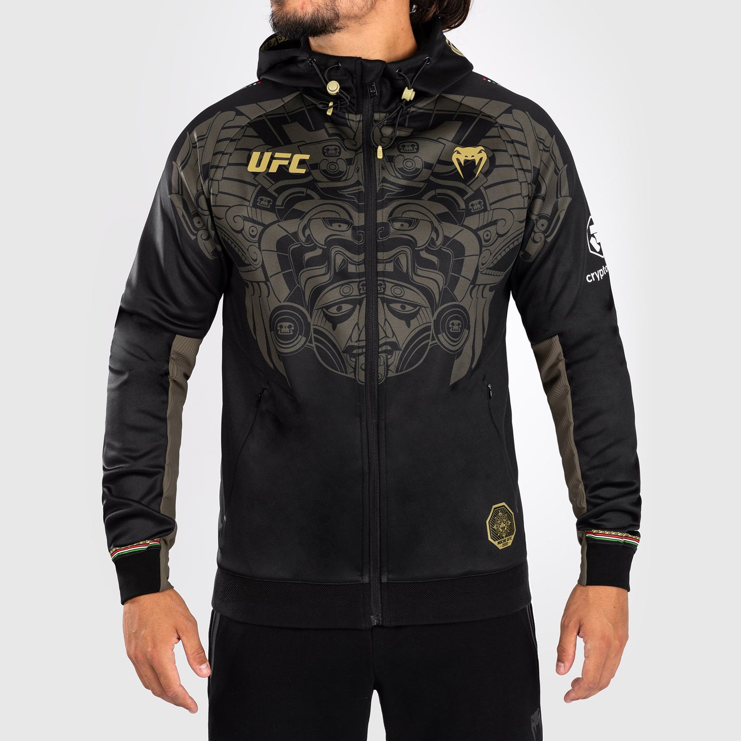 Noche UFC By Venum Authentic Fight Night 남성용 워크아웃 후디 – 블랙