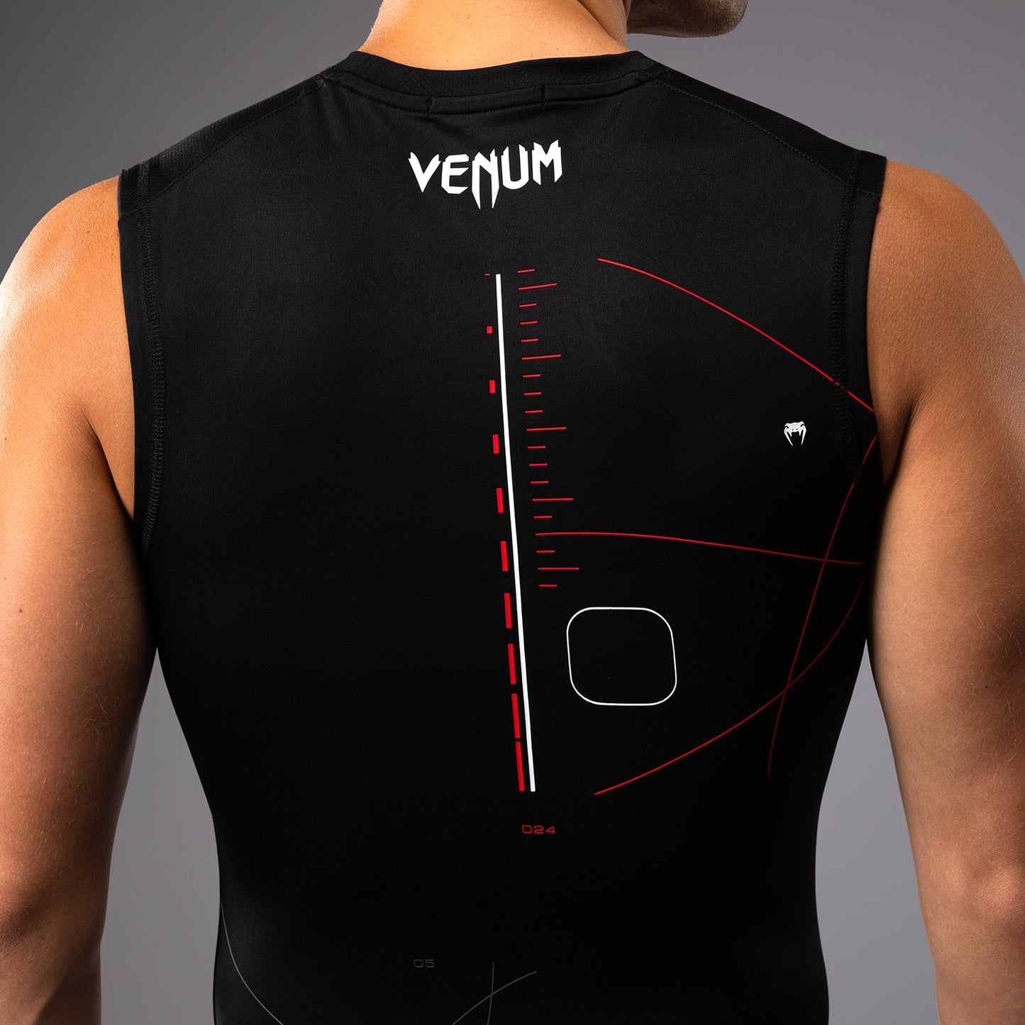 Venum Tactical XT 민소매 래쉬가드 – 블랙/파이어 레드