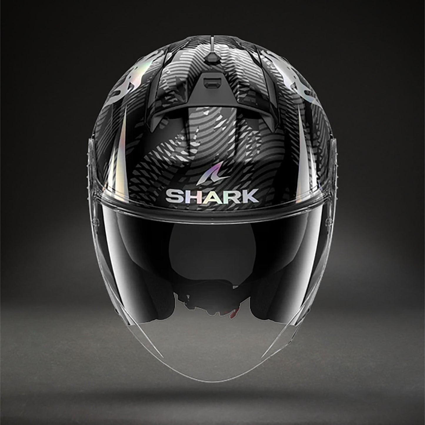 Venum x Shark SKWAL JET 모터사이클 헬멧 – 블랙 크롬 안트라사이트