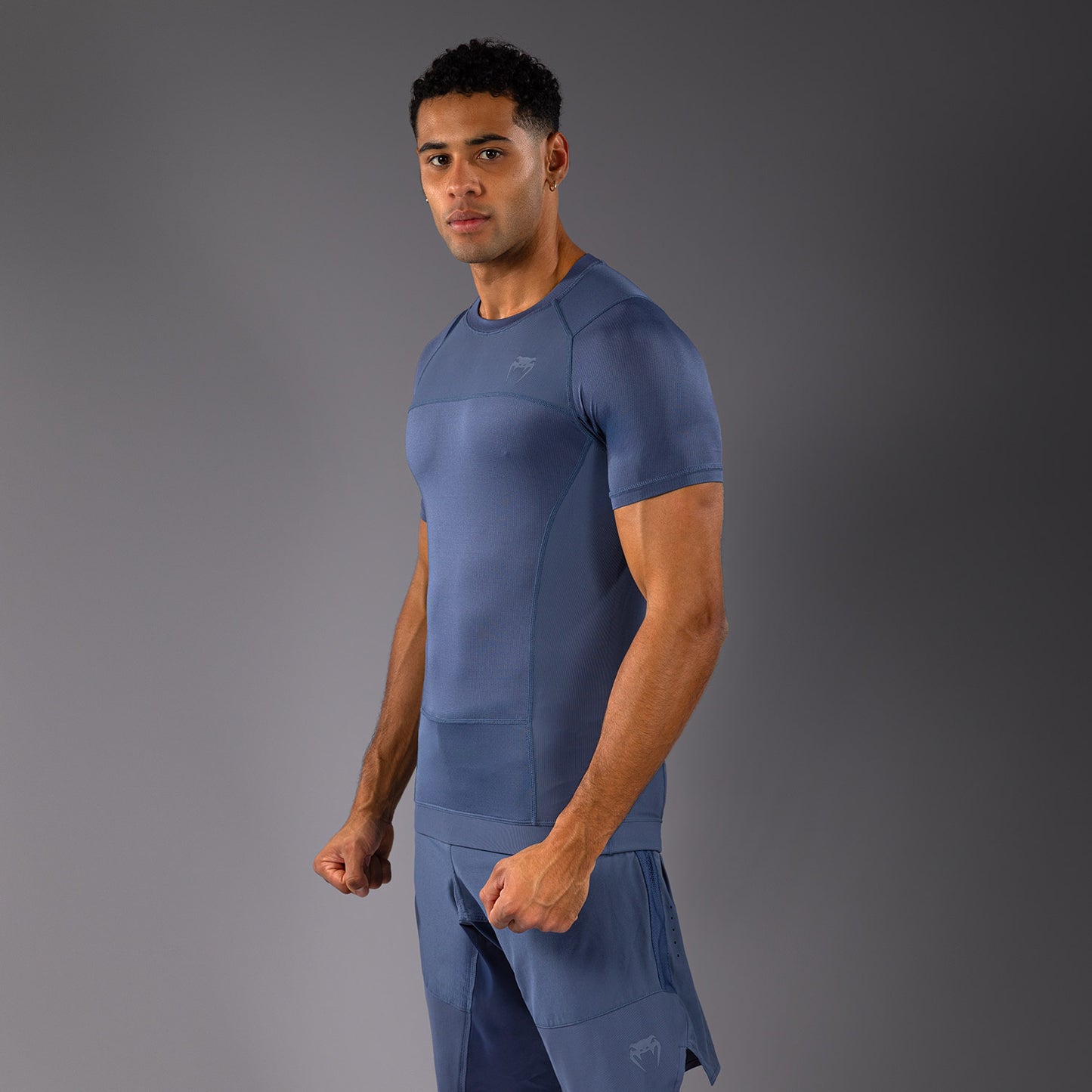 Venum G-Fit Air 남성용 반팔 래쉬가드 – 포기 블루
