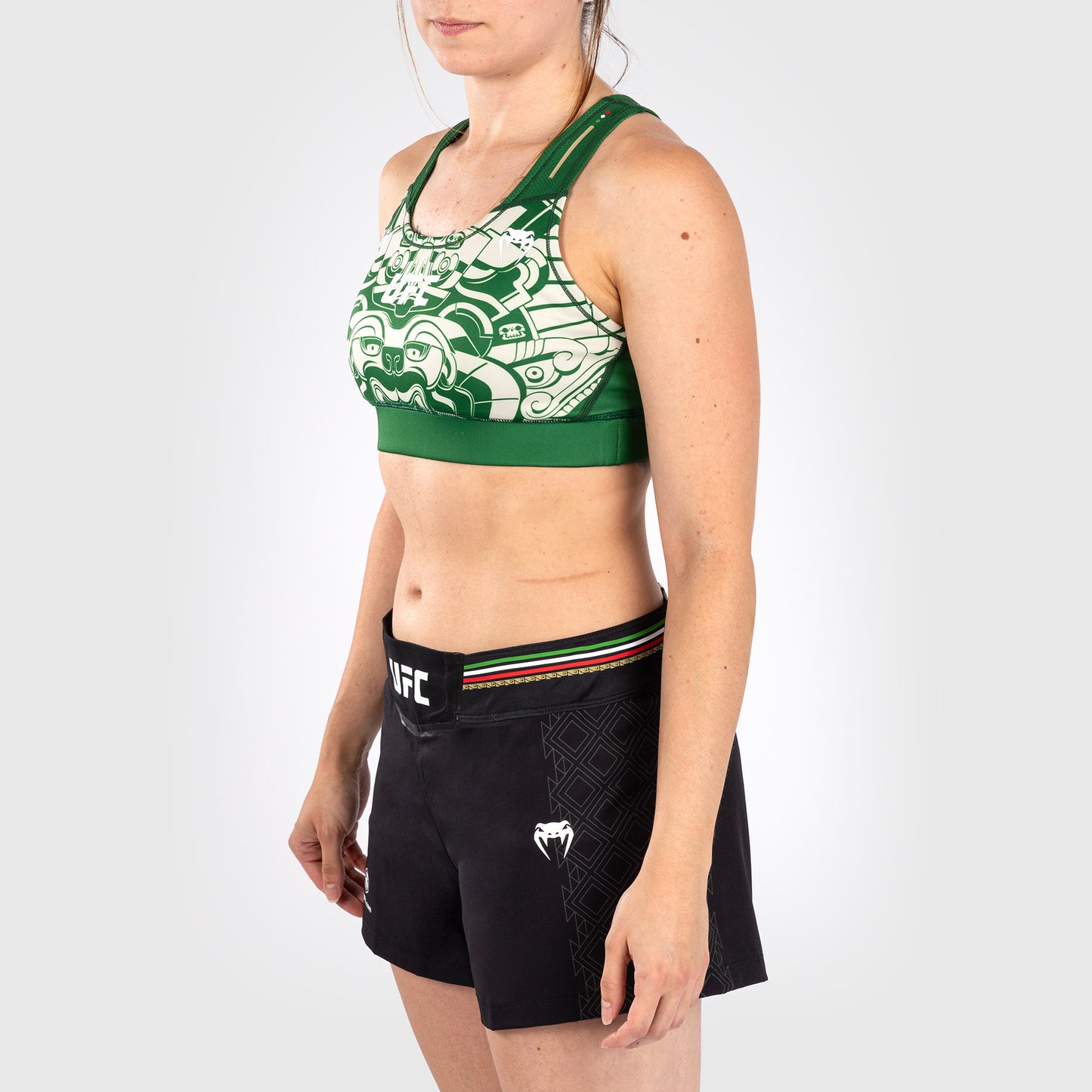 Noche UFC by Venum Authentic Fight Night 여성용 스포츠 브라 – 그린
