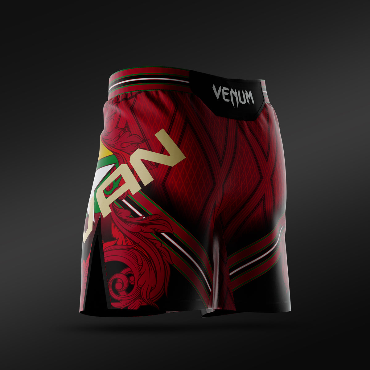 UFC Adrenaline Unrivaled by Venum 남성 파이트 쇼츠 숏 핏 조슈 밴 - 레드