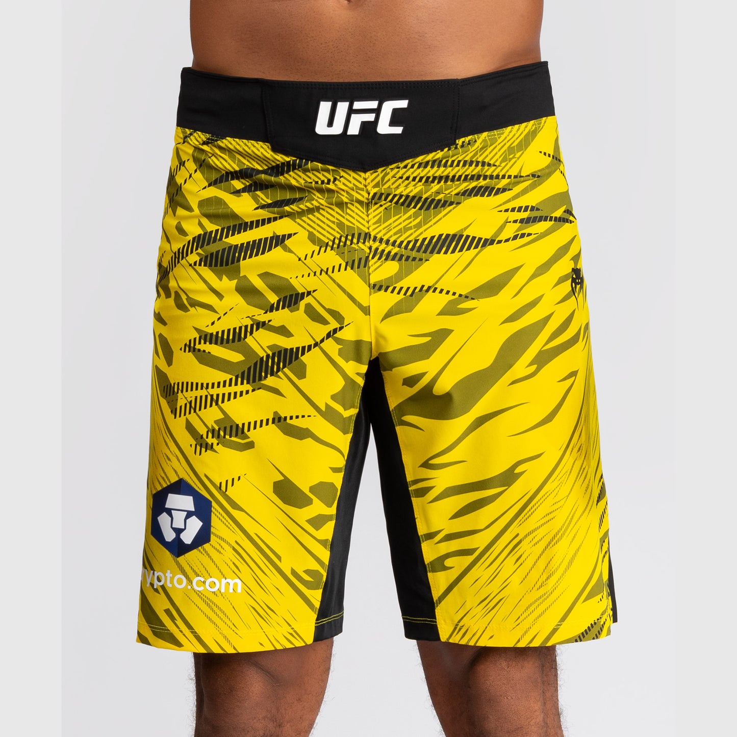 UFC Fusion by Venum 남성용 파이트 쇼츠 – 롱 핏 – 옐로우