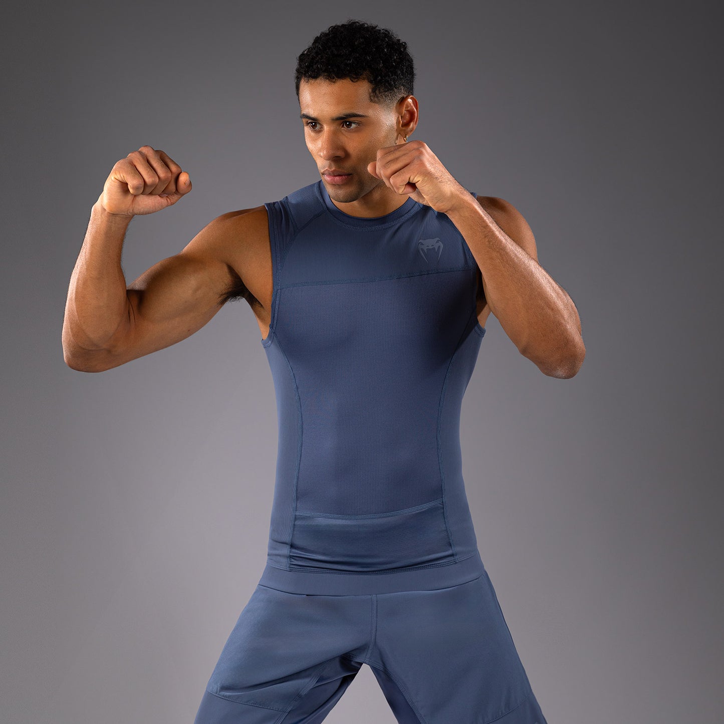 Venum G-Fit Air 남성용 민소매 래쉬가드 – 포기 블루