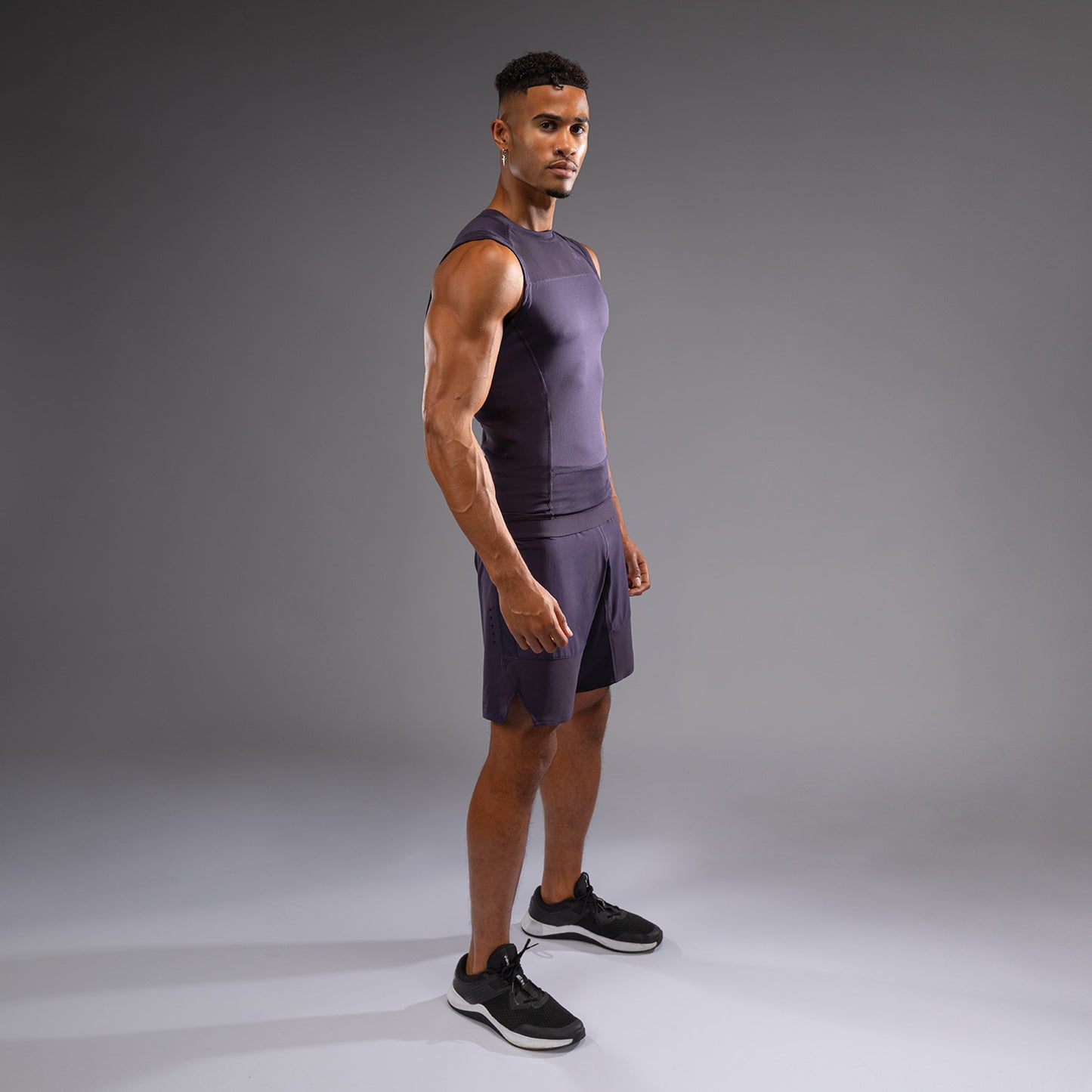 Venum G-Fit Air 남성용 민소매 래쉬가드 – 다크 퍼플