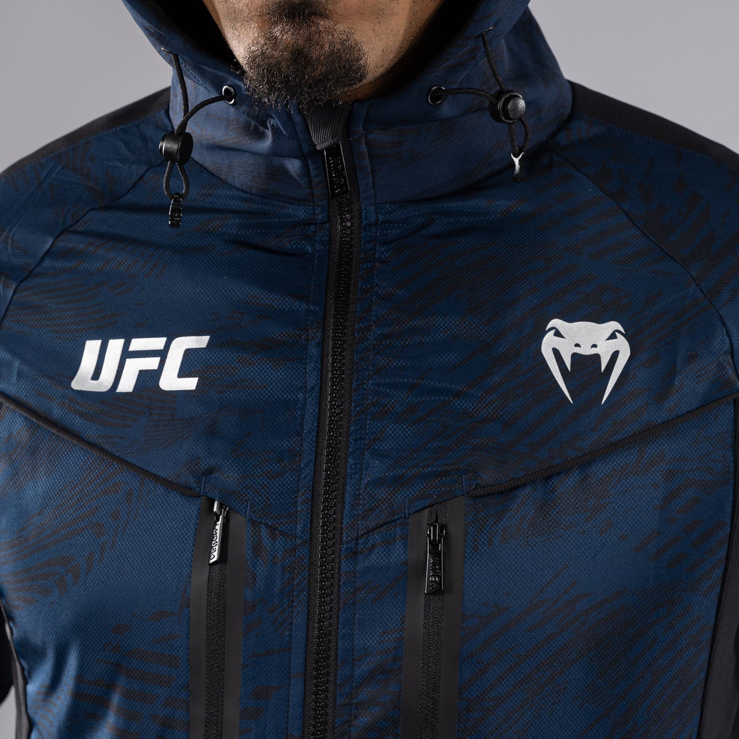 UFC Fusion by Venum Fight Week 남성용 집업 후드티 – 오션릭 블루
