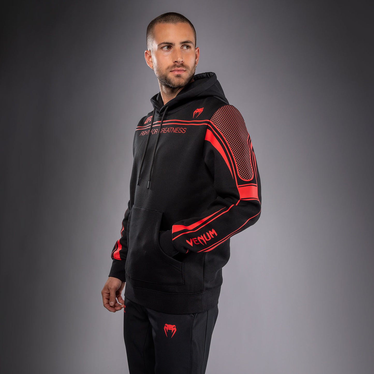 Venum UFC Unity by Venum Authentic Fight Week 남성 풀오버 후디 - 블랙