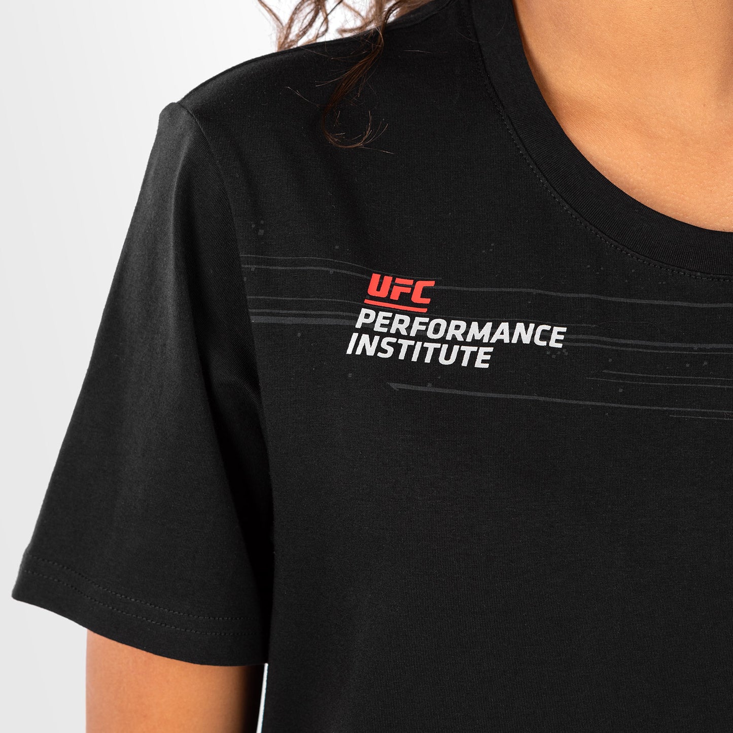 UFC Venum Performance Institute 2.0 여성용 티셔츠 – 블랙/레드