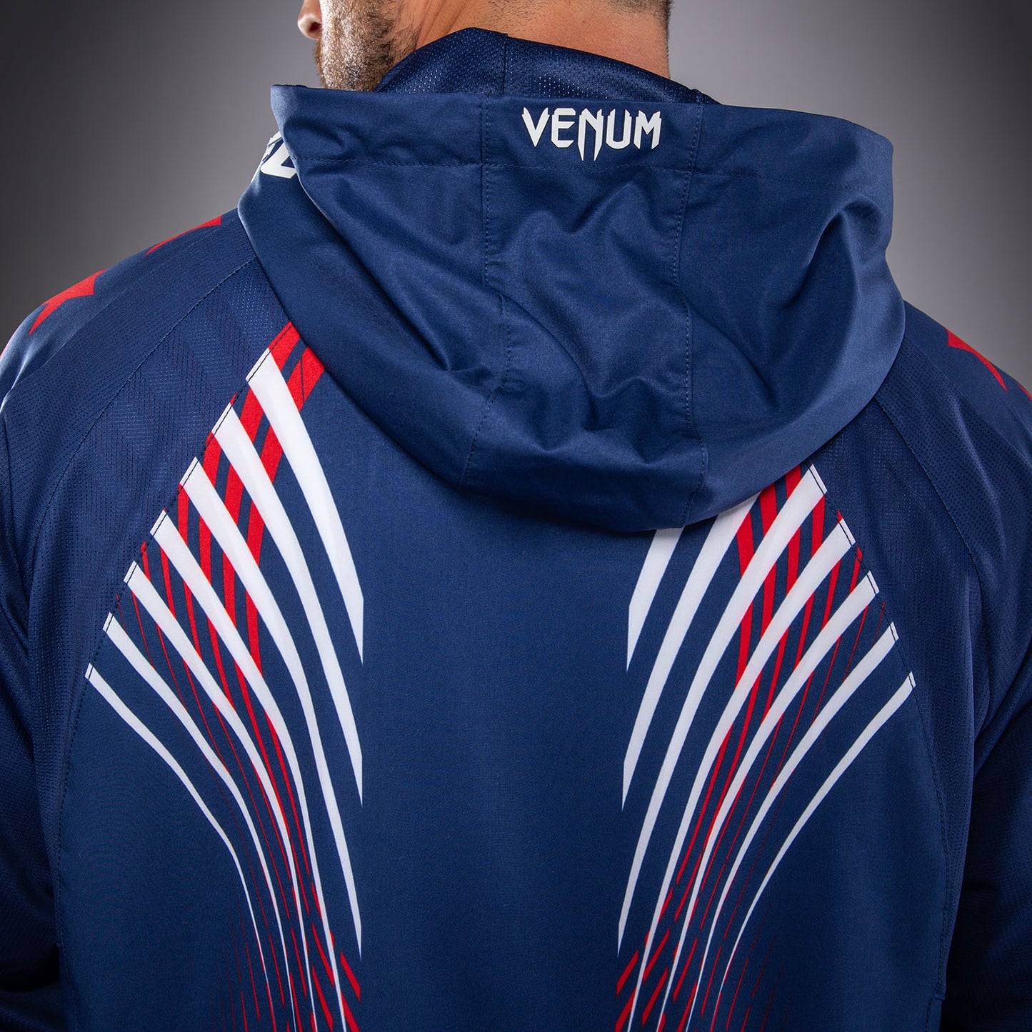 Official UFC Freedom 250 by Venum 남성용 Authentic Fight Night 워크아웃 후디 - 블루