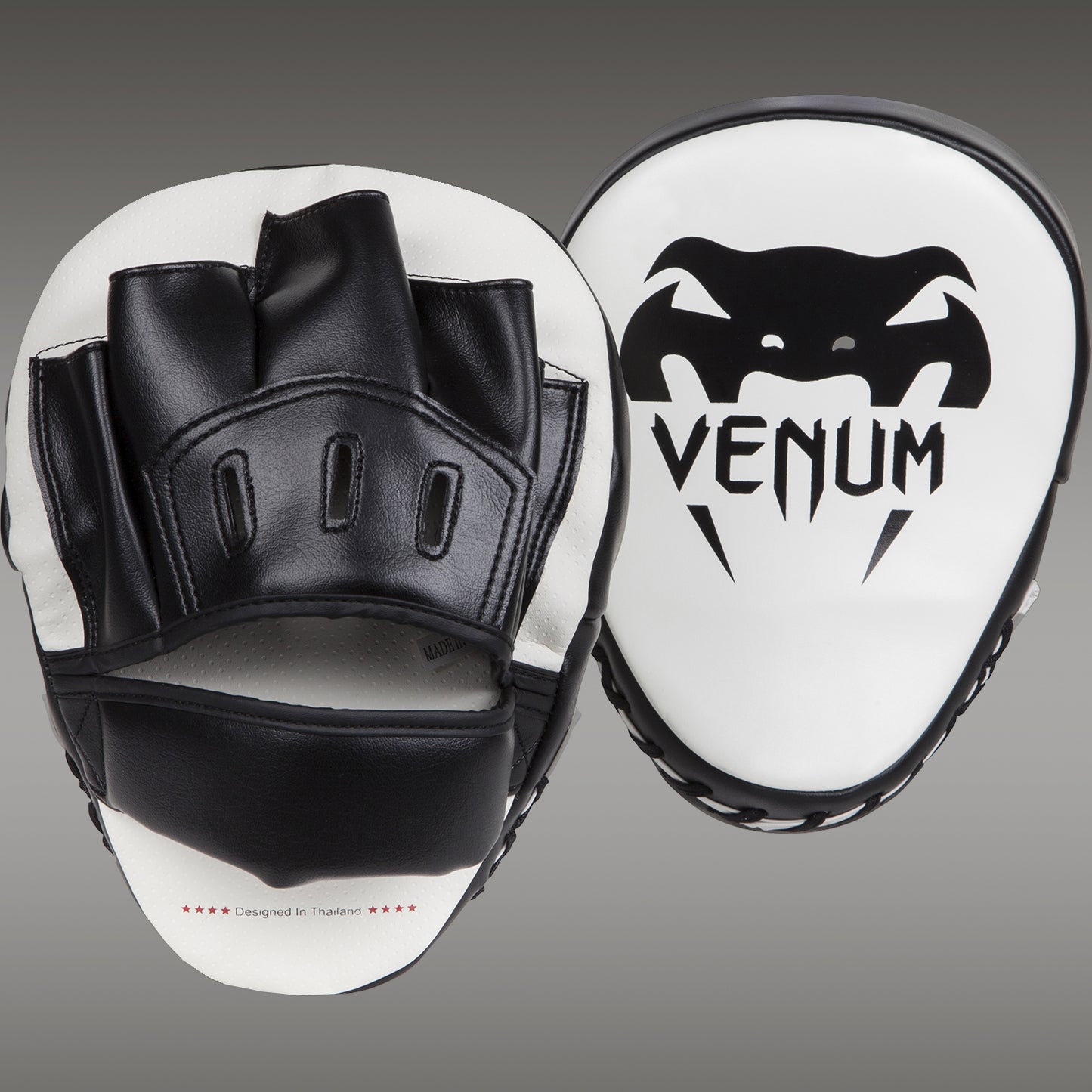 Venum Light Focus Mitts - 화이트/블랙 (1쌍)