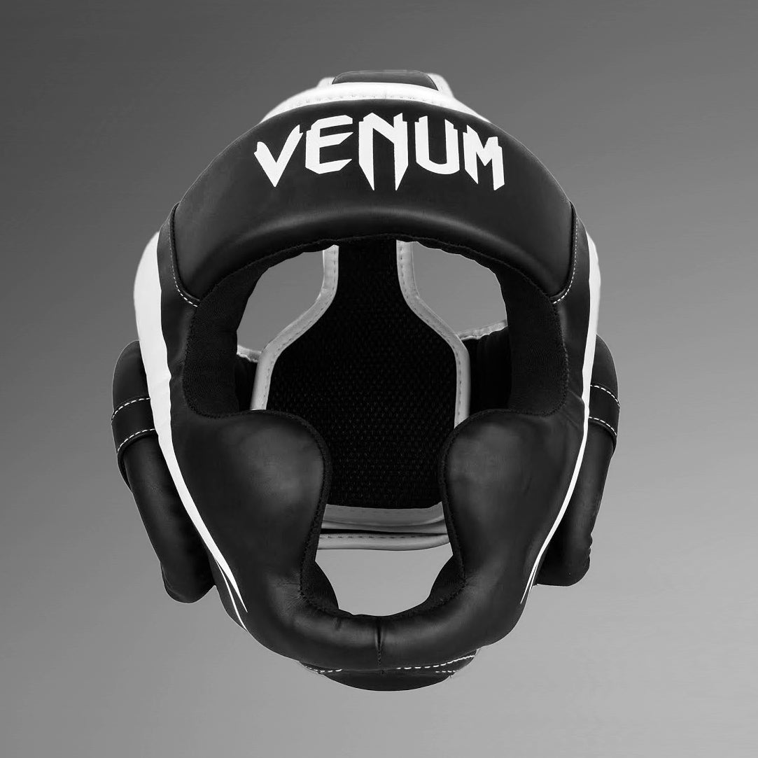 Venum Elite 헤드기어 - 블랙/화이트