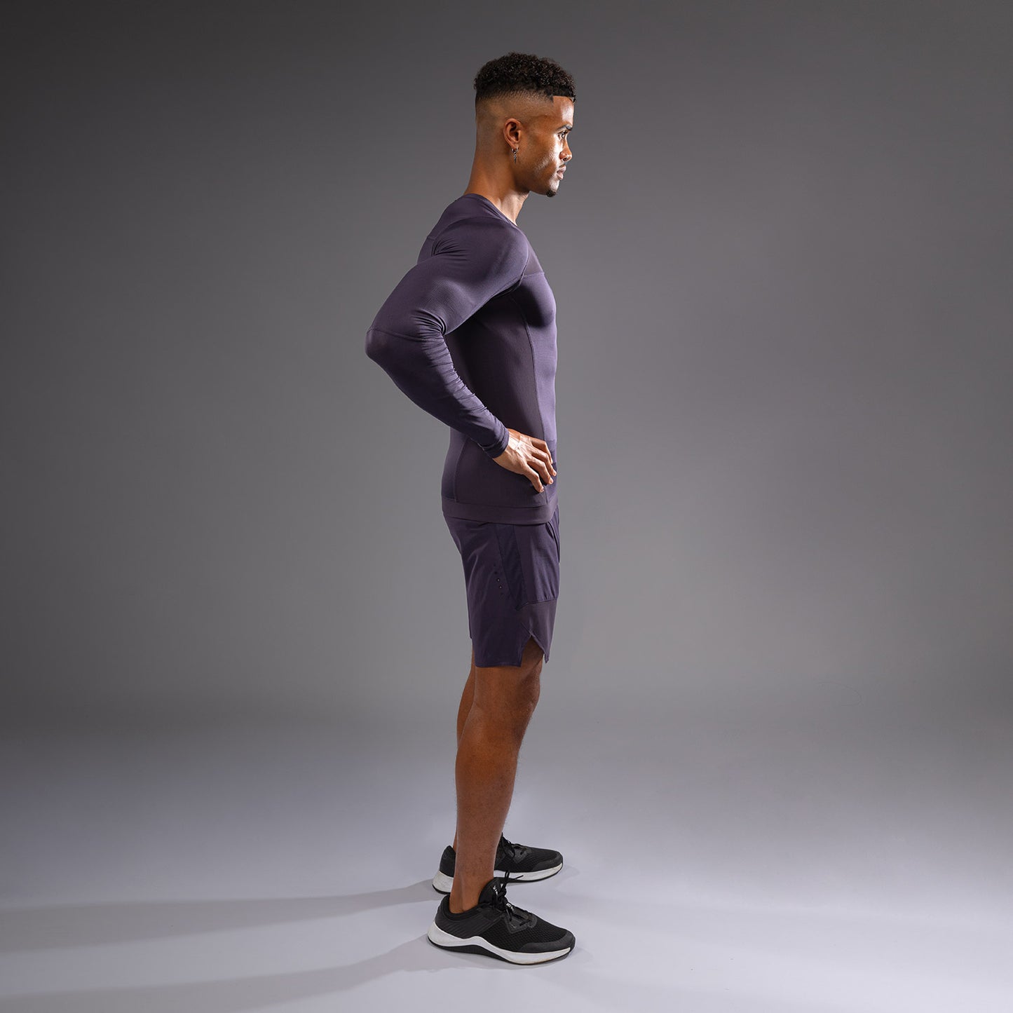Venum G-Fit Air 남성용 긴팔 래쉬가드 – 다크 퍼플