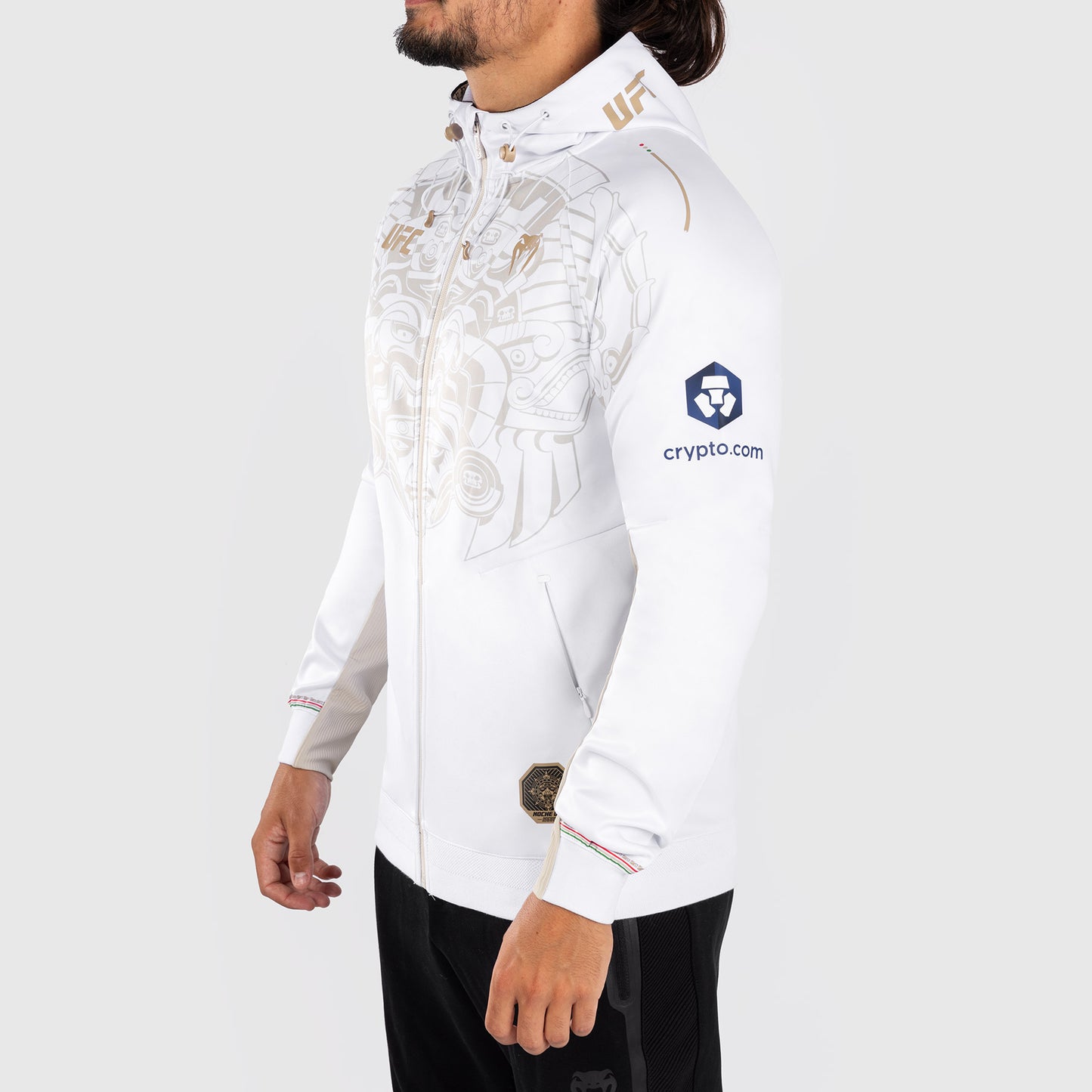Noche UFC By Venum Authentic Fight Night 남성용 워크아웃 후디 – 화이트
