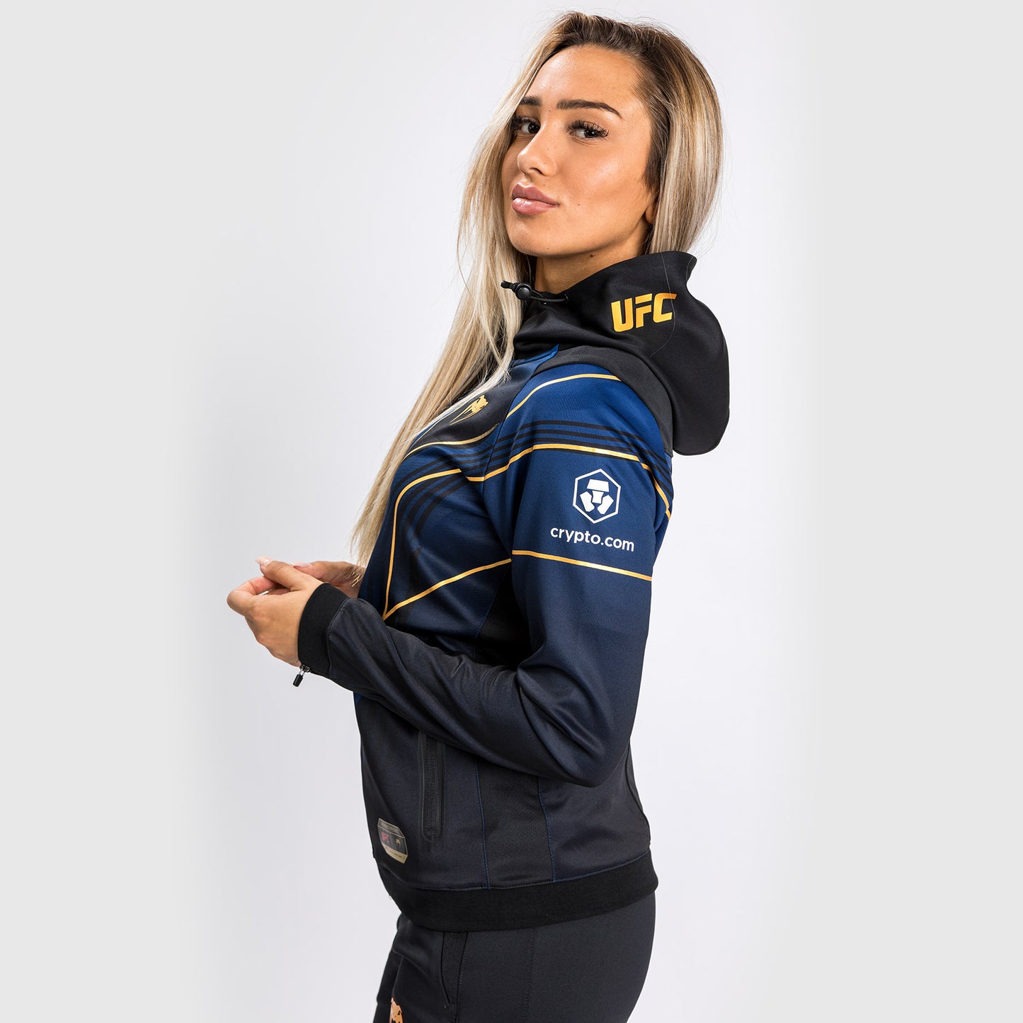 Ufc Authentic Fight Night 2.0 Kit By Venum 여성용 워크아웃 후디 – 미드나잇 에디션 – 챔피언