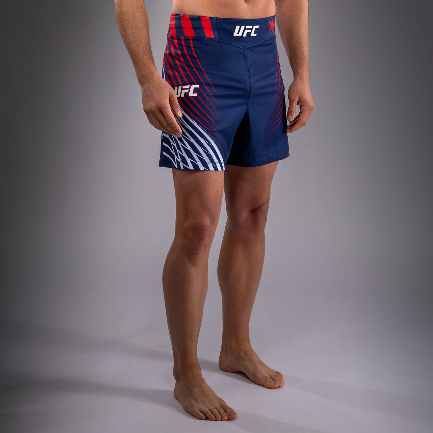 Official UFC Freedom 250 by Venum 남성용 Authentic Fight Night 파이트 쇼츠 쇼트 핏 - 블루