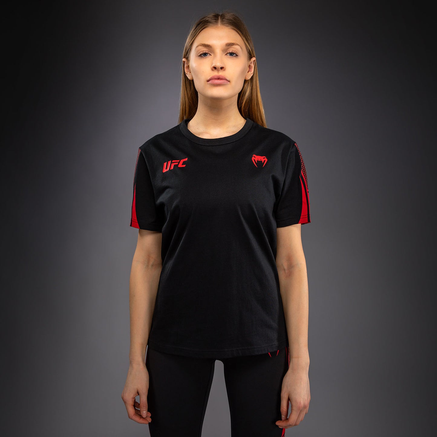 Venum UFC Unity by Venum Authentic Fight Week 여성 반팔 티셔츠 - 블랙