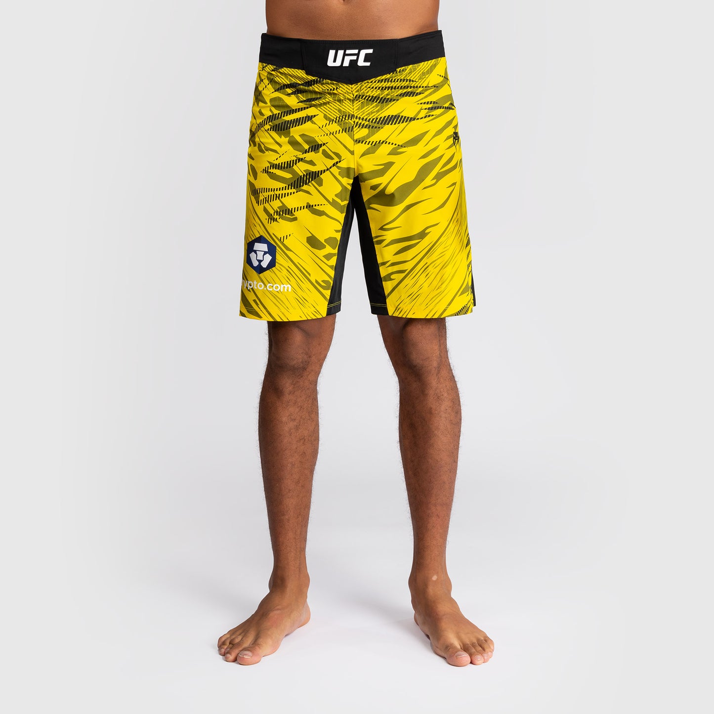 UFC Fusion by Venum 남성용 파이트 쇼츠 – 롱 핏 – 옐로우